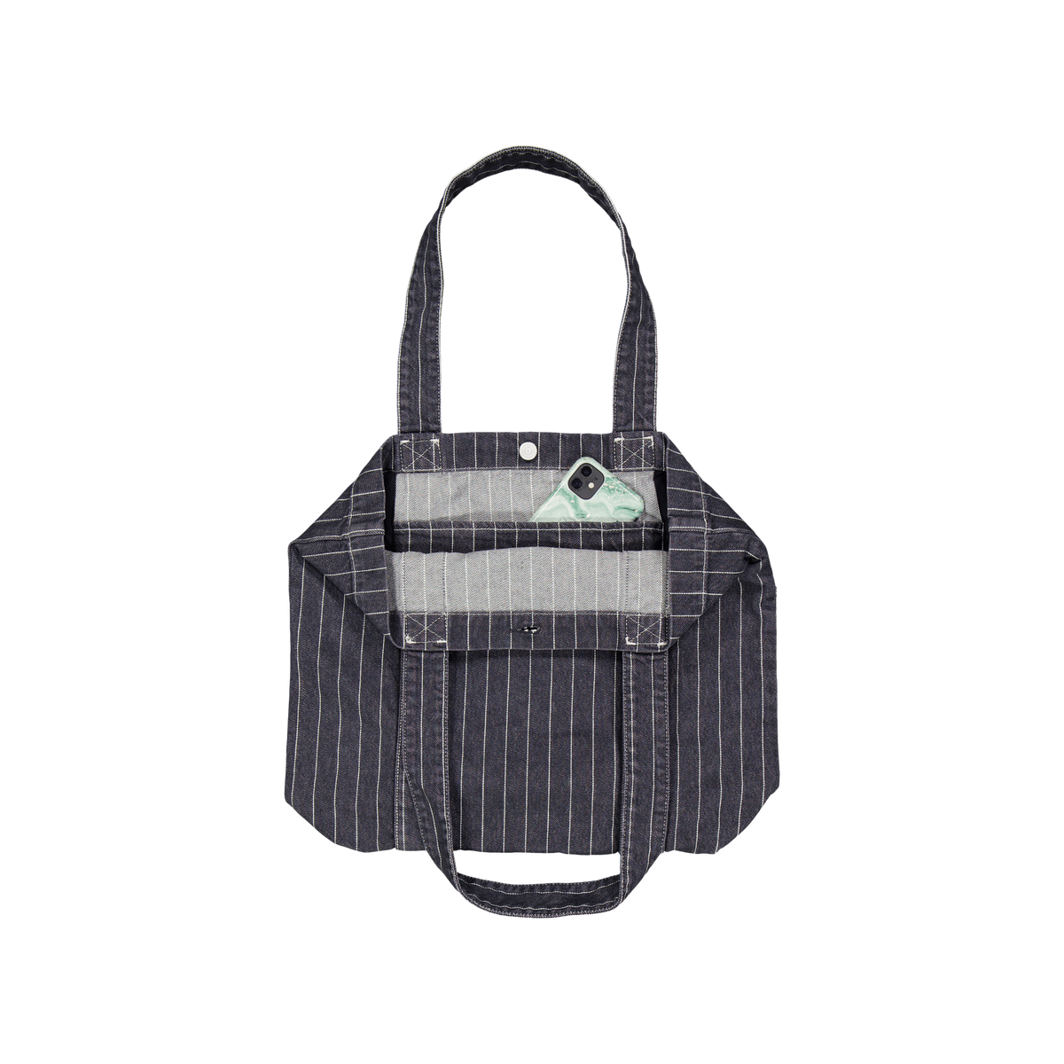 Orlean Tote Bag Orlean Stripe, Black / White