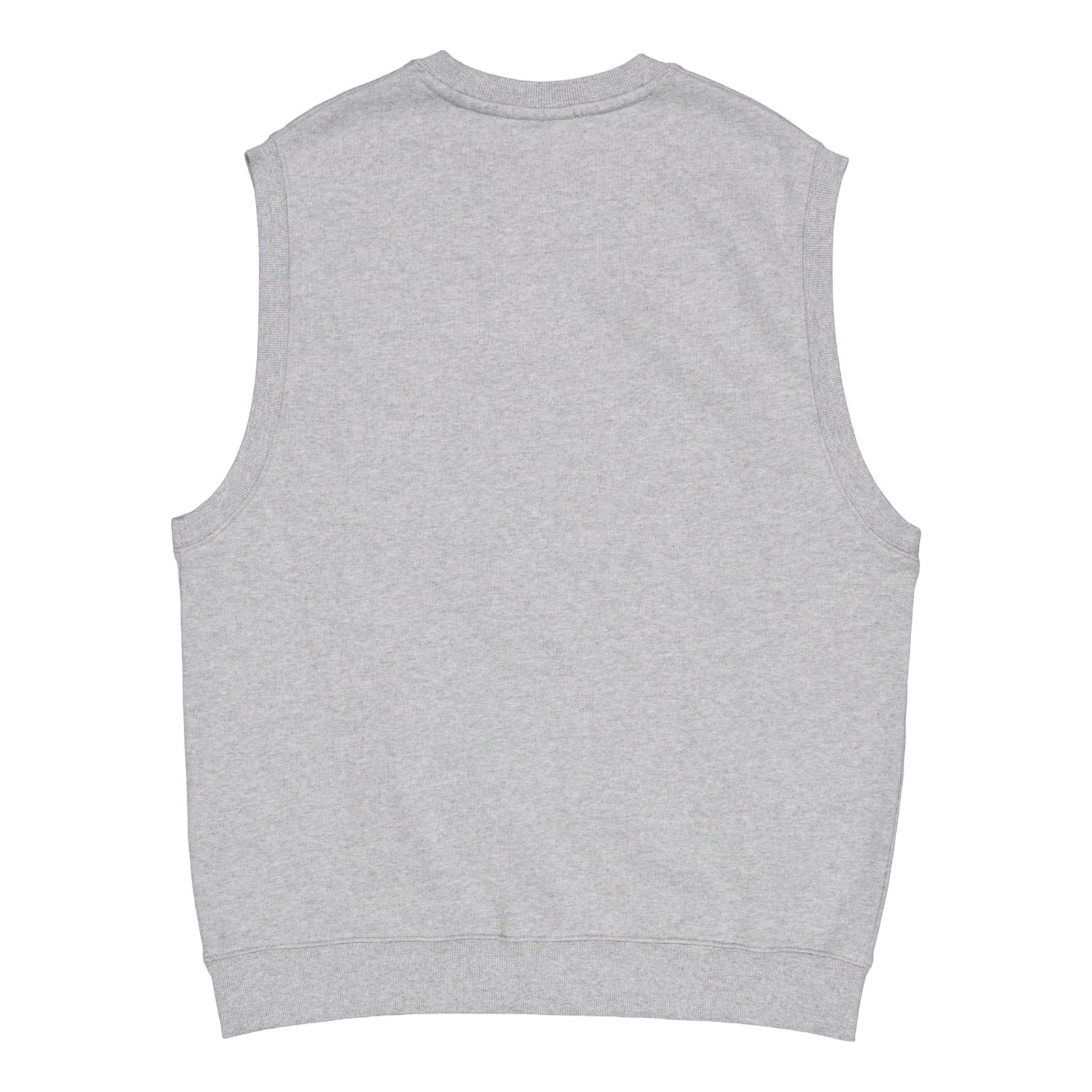 Script Vest Sweat Grey Heather / White