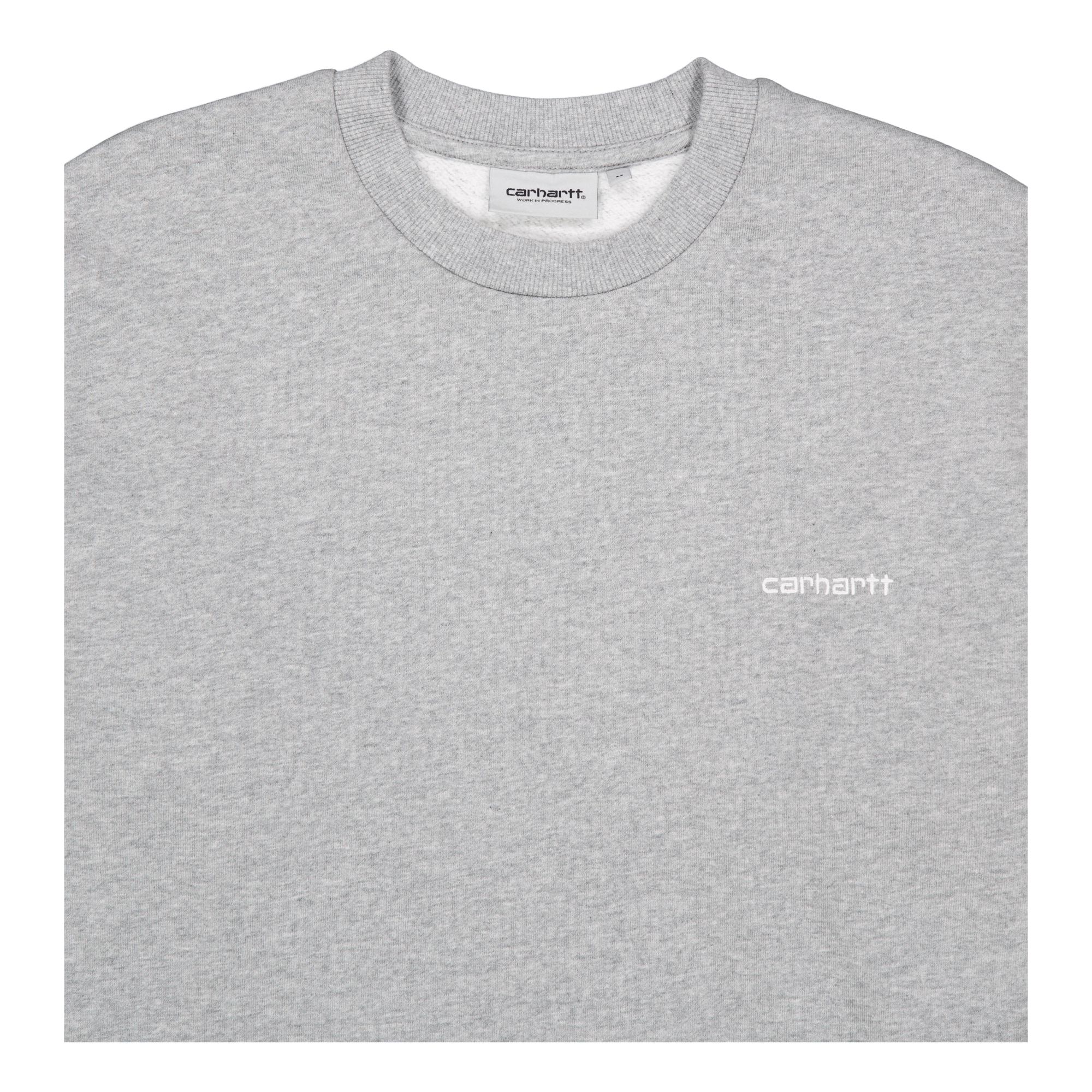 Script Embroidery Sweat Grey Heather / White