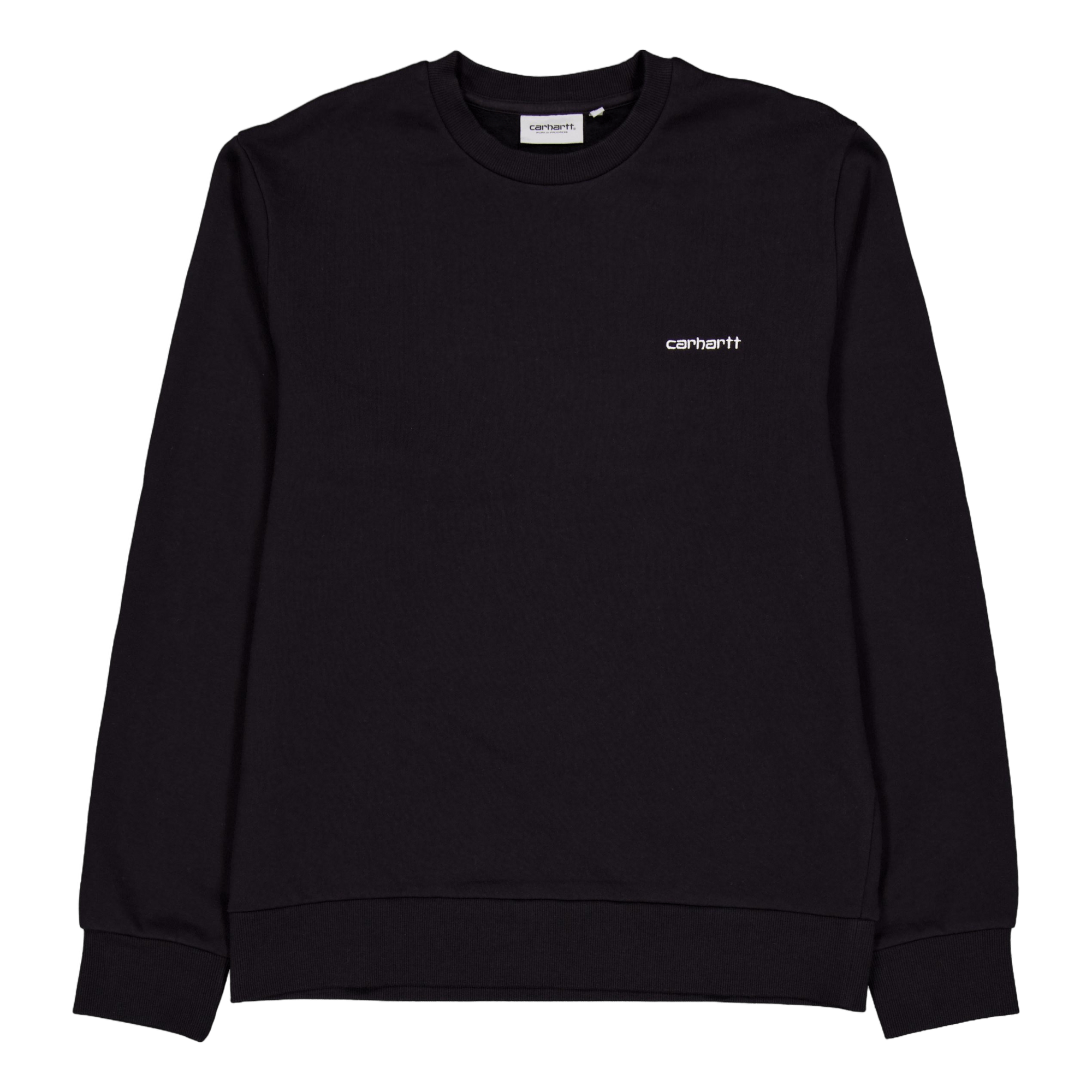 Script Embroidery Sweat Black / White