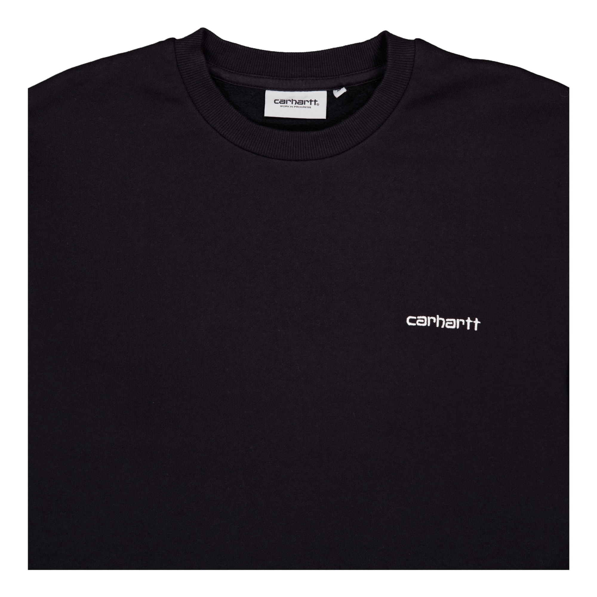 Script Embroidery Sweat Black / White