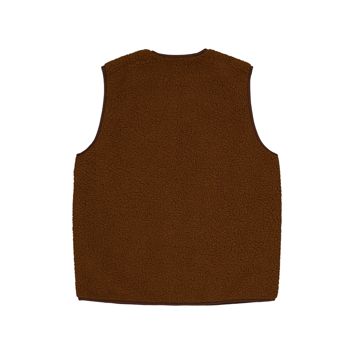 Aura Sherpa Fleece Vest Brown