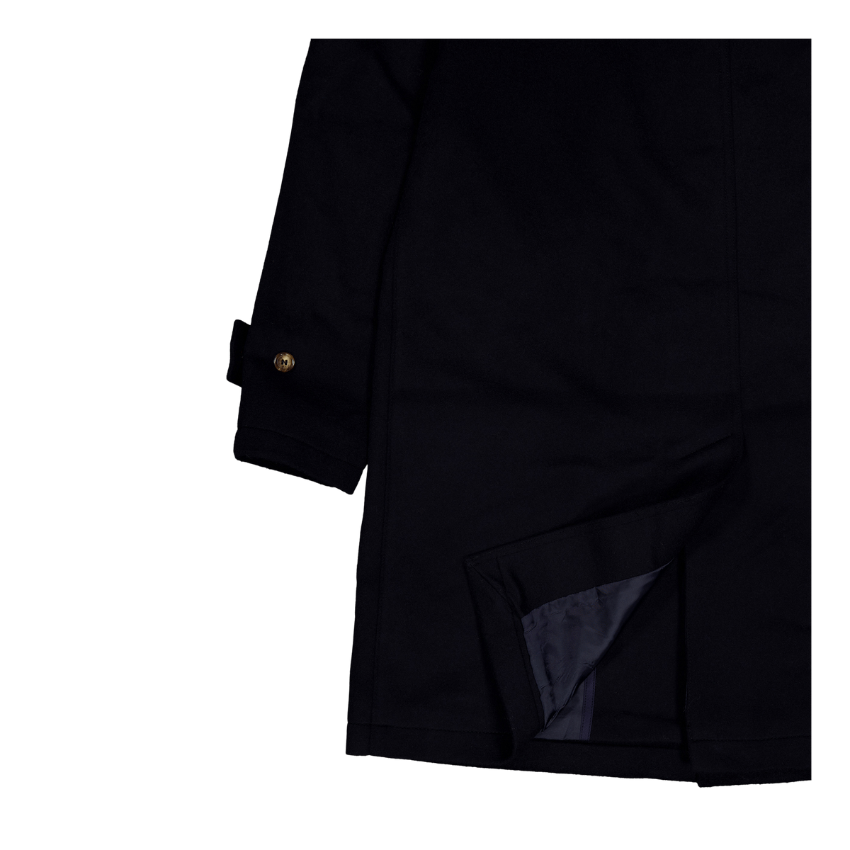 Shelter Wool Long Coat - Navy Navy