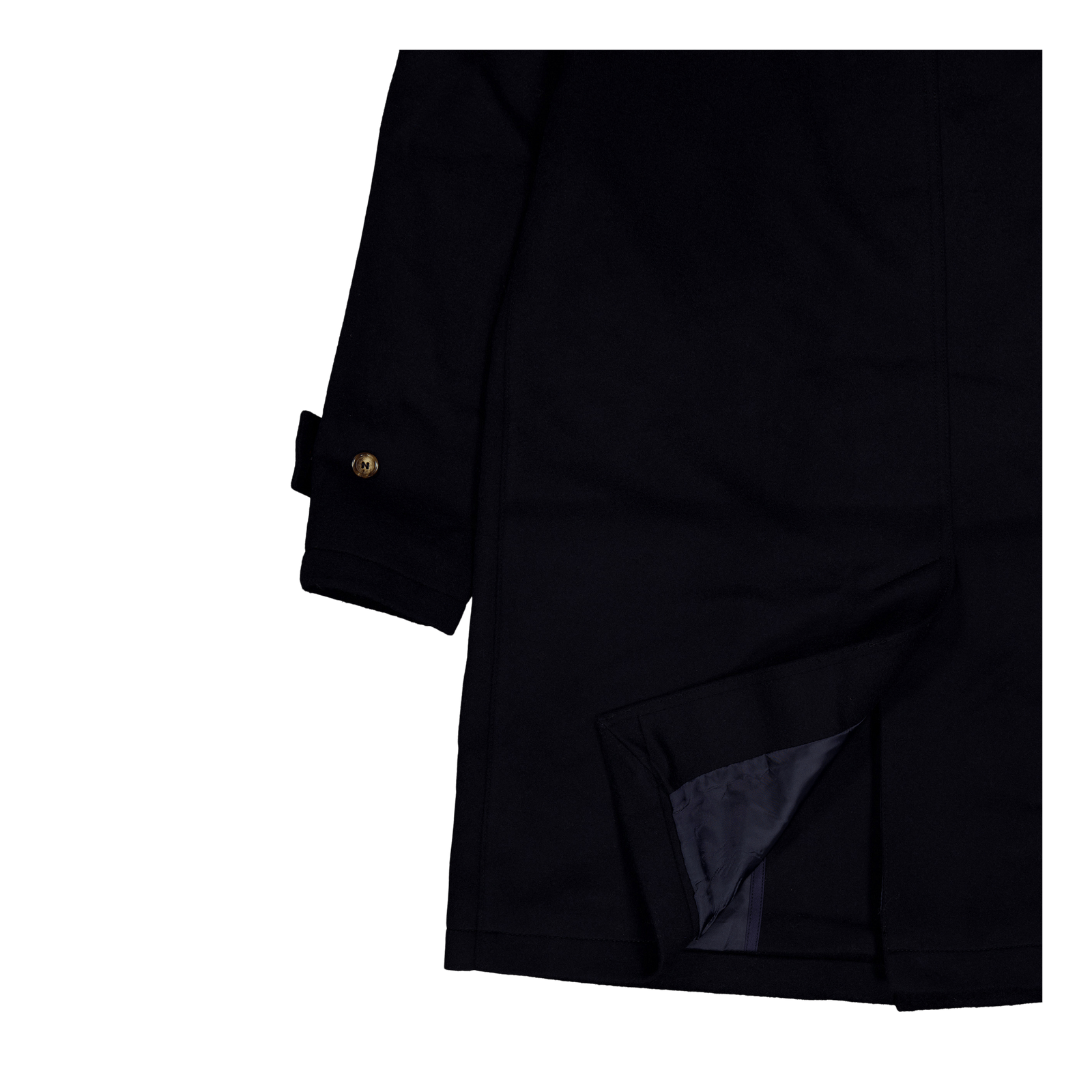 Shelter Wool Long Coat - Navy Navy