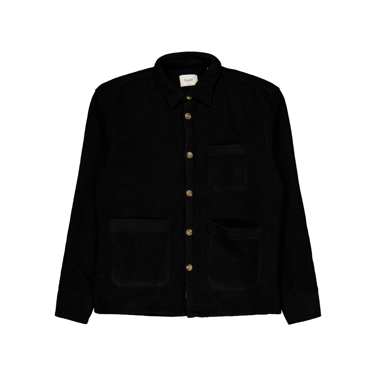 Ivy Wool Overshirt Black