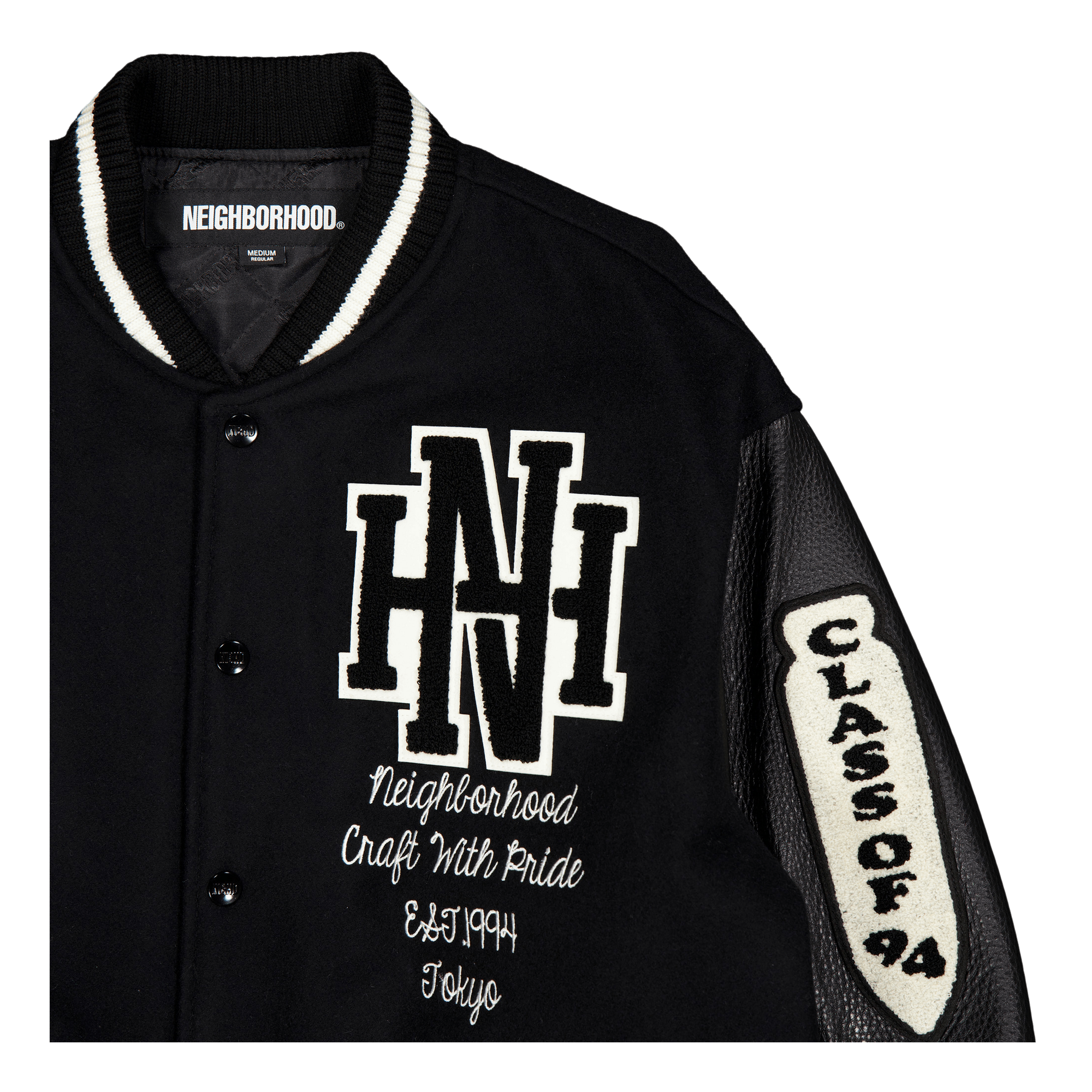 Neighborhood Stadium Jacket Black | Caliroots.com Neighborhood Stadium Jacket Black | Caliroots.com