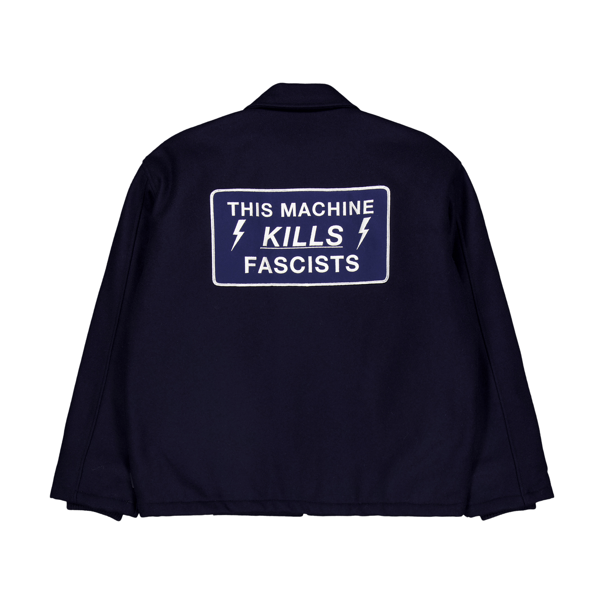 Melton Zip Up Jacket Navy