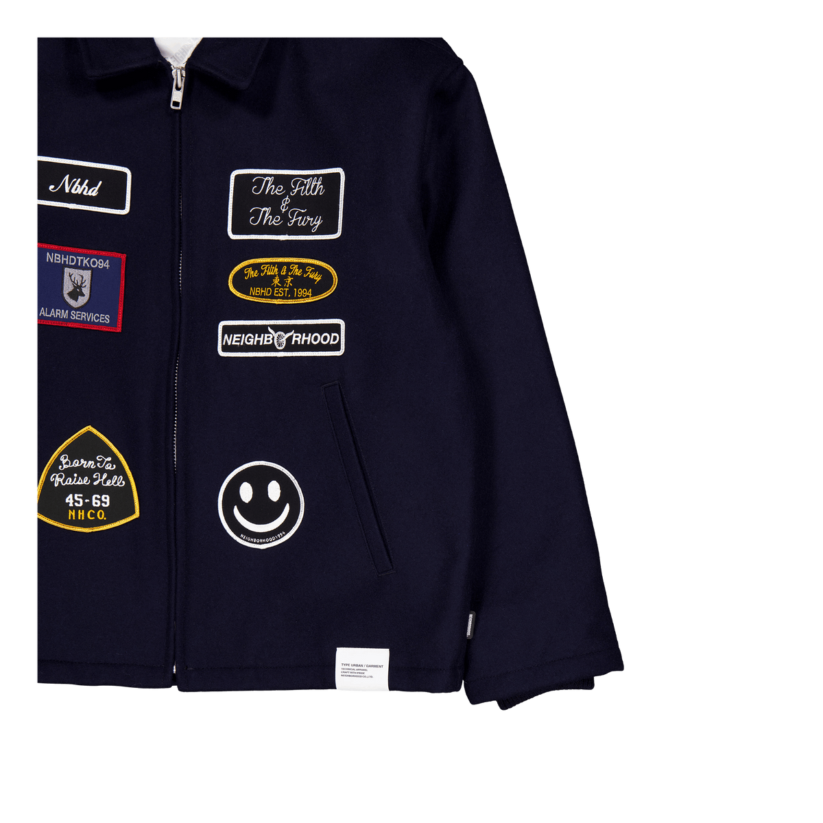 Melton Zip Up Jacket Navy