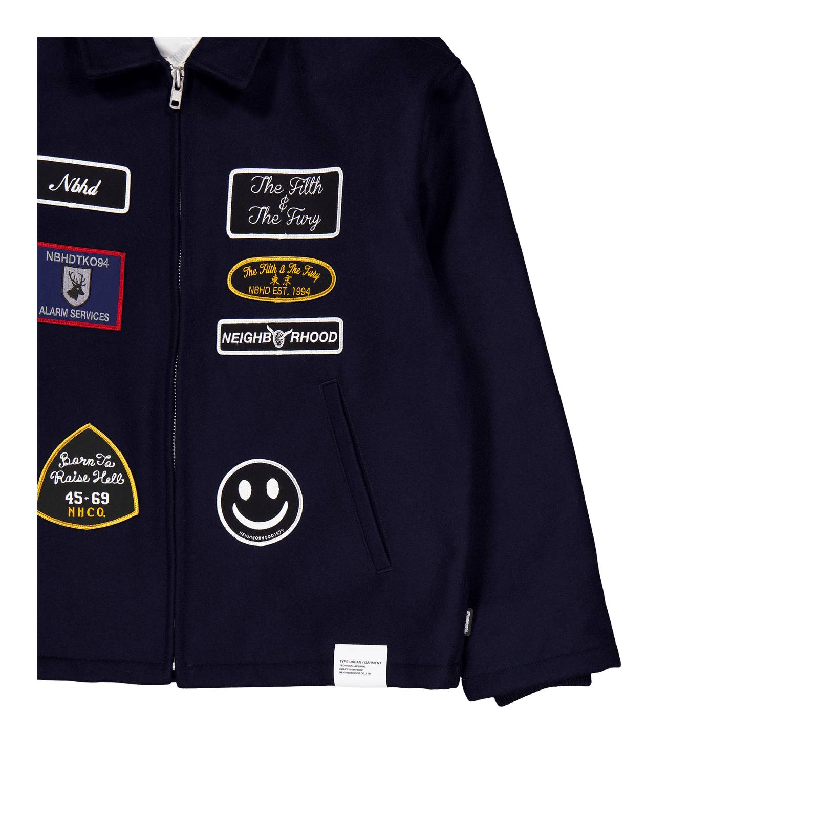 Melton Zip Up Jacket Navy