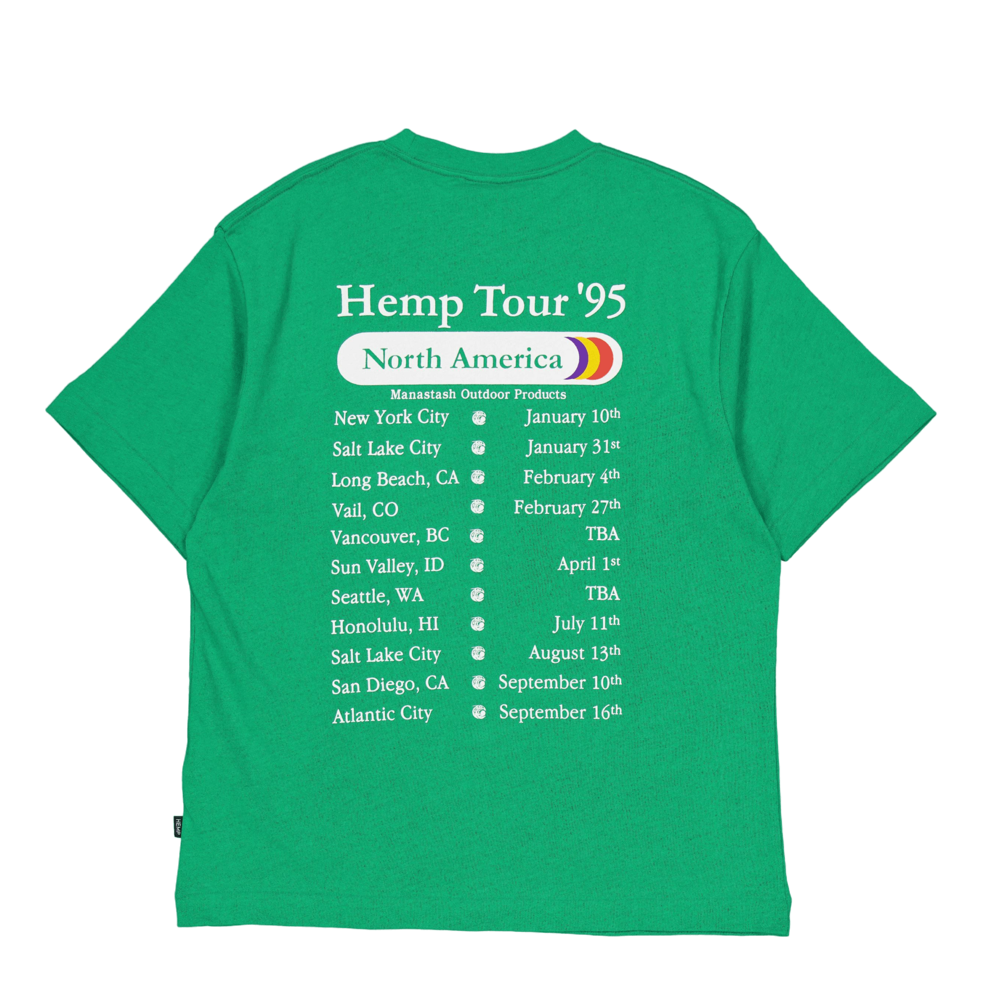 Hemp Tee Tour Grn