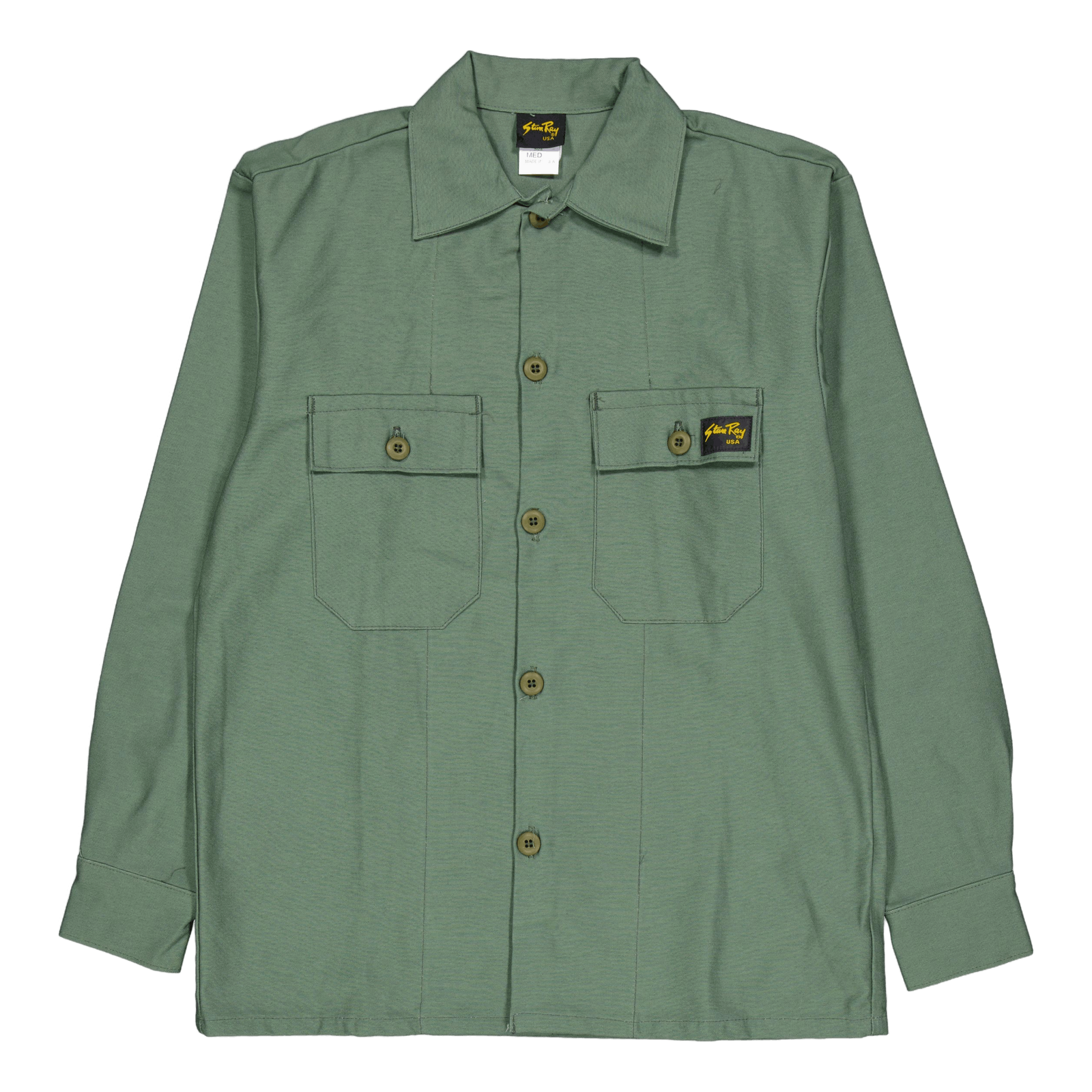 2 Pocket Shirt Olive Sateen