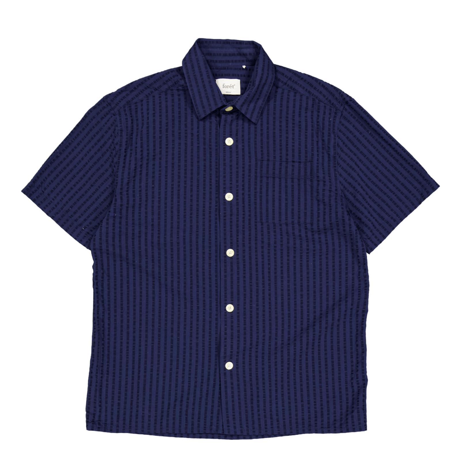 Vole Seerscuker Ss Shirt Navy
