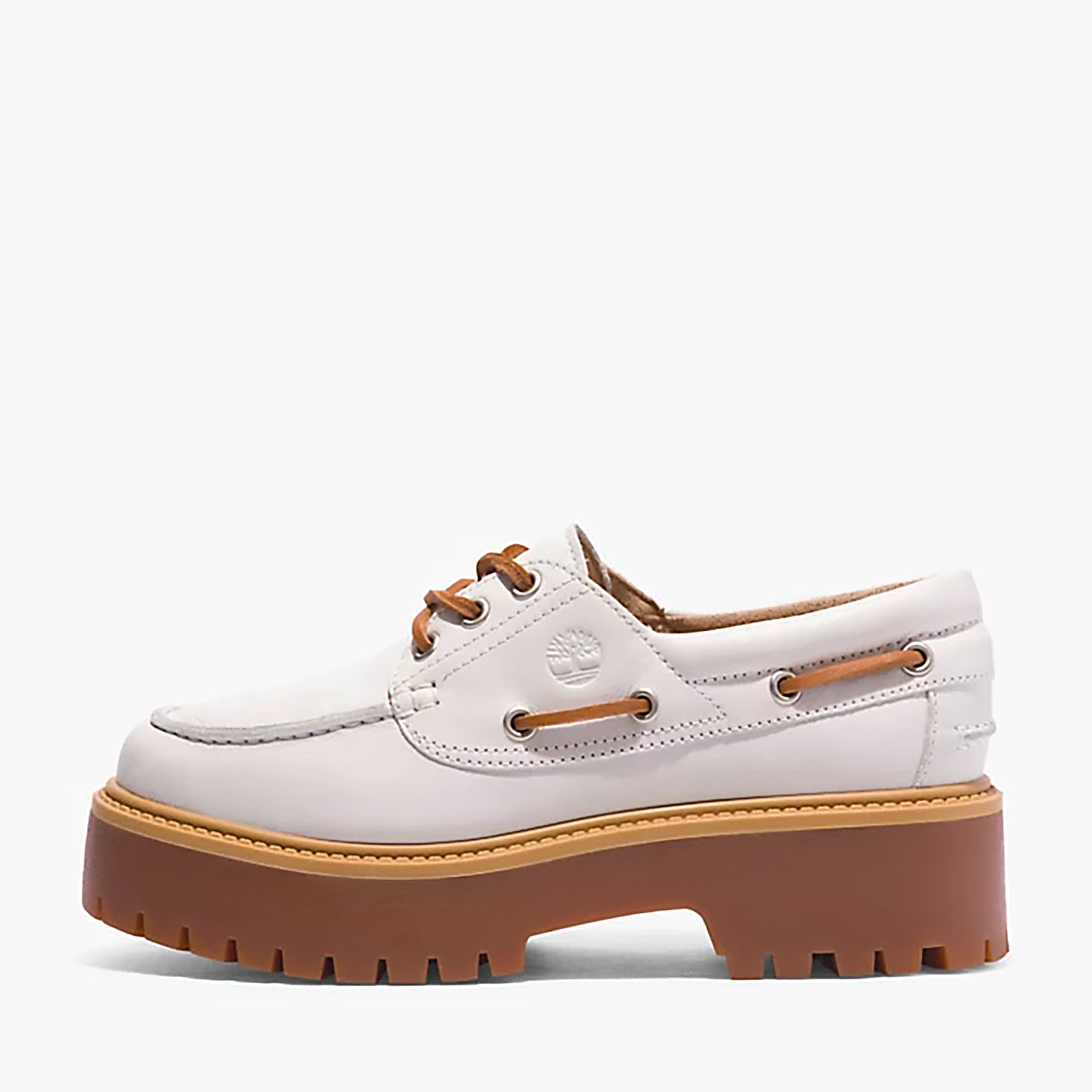 Stone Street Boat Shoe White Full Grain
