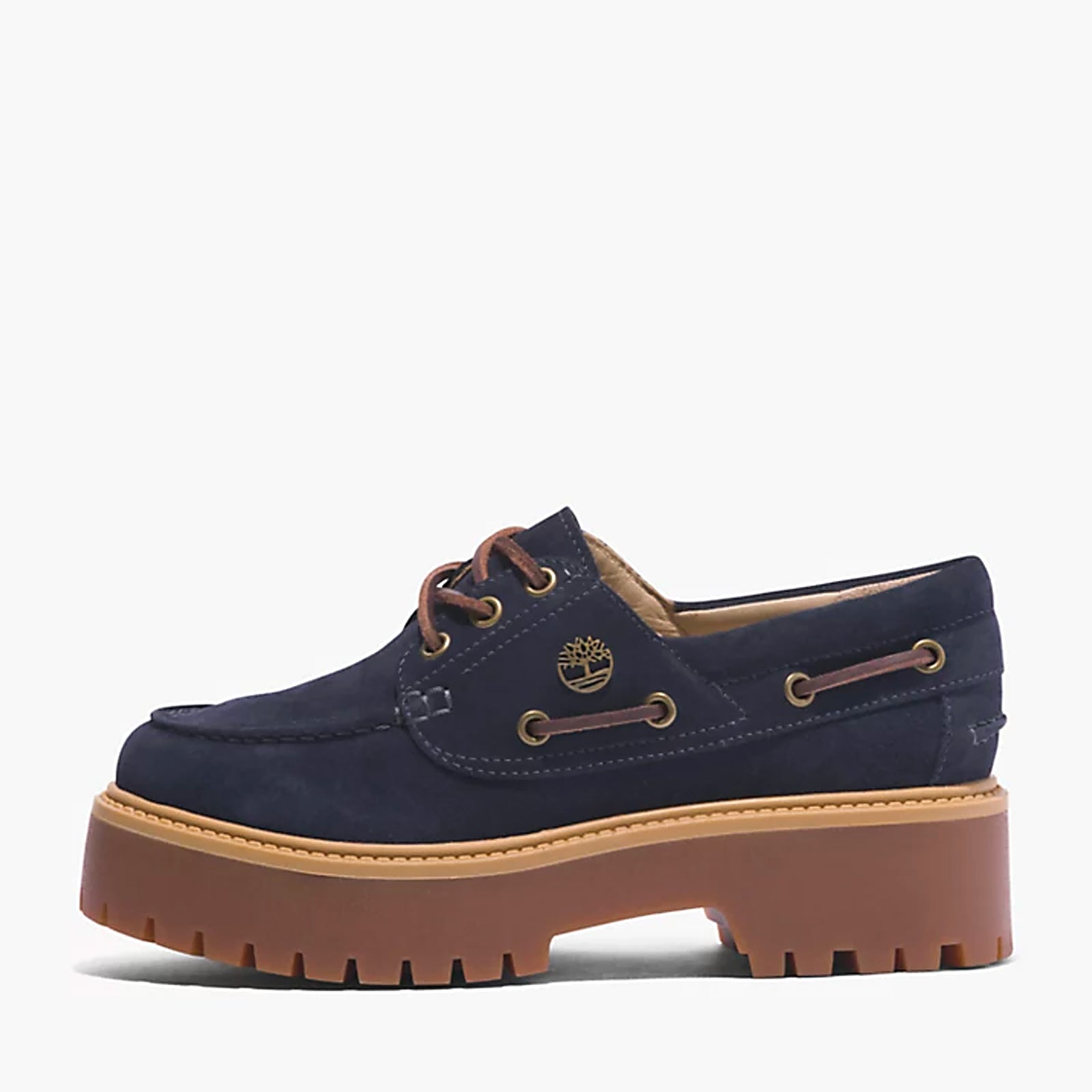 Stone Street Boat Shoe Dark Blue Suede