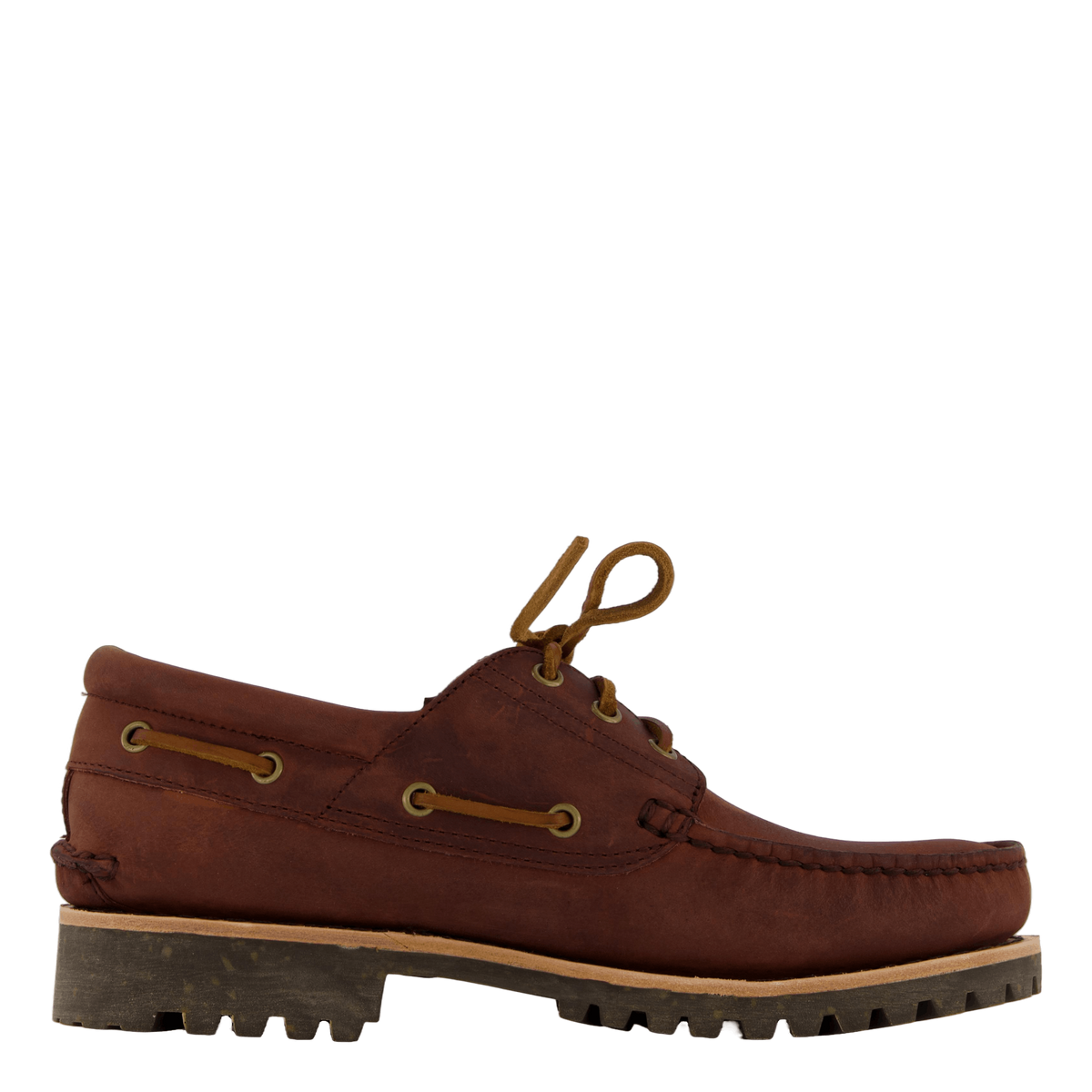 Timberland Authentic Boat Shoe Medium Brown Full Grain