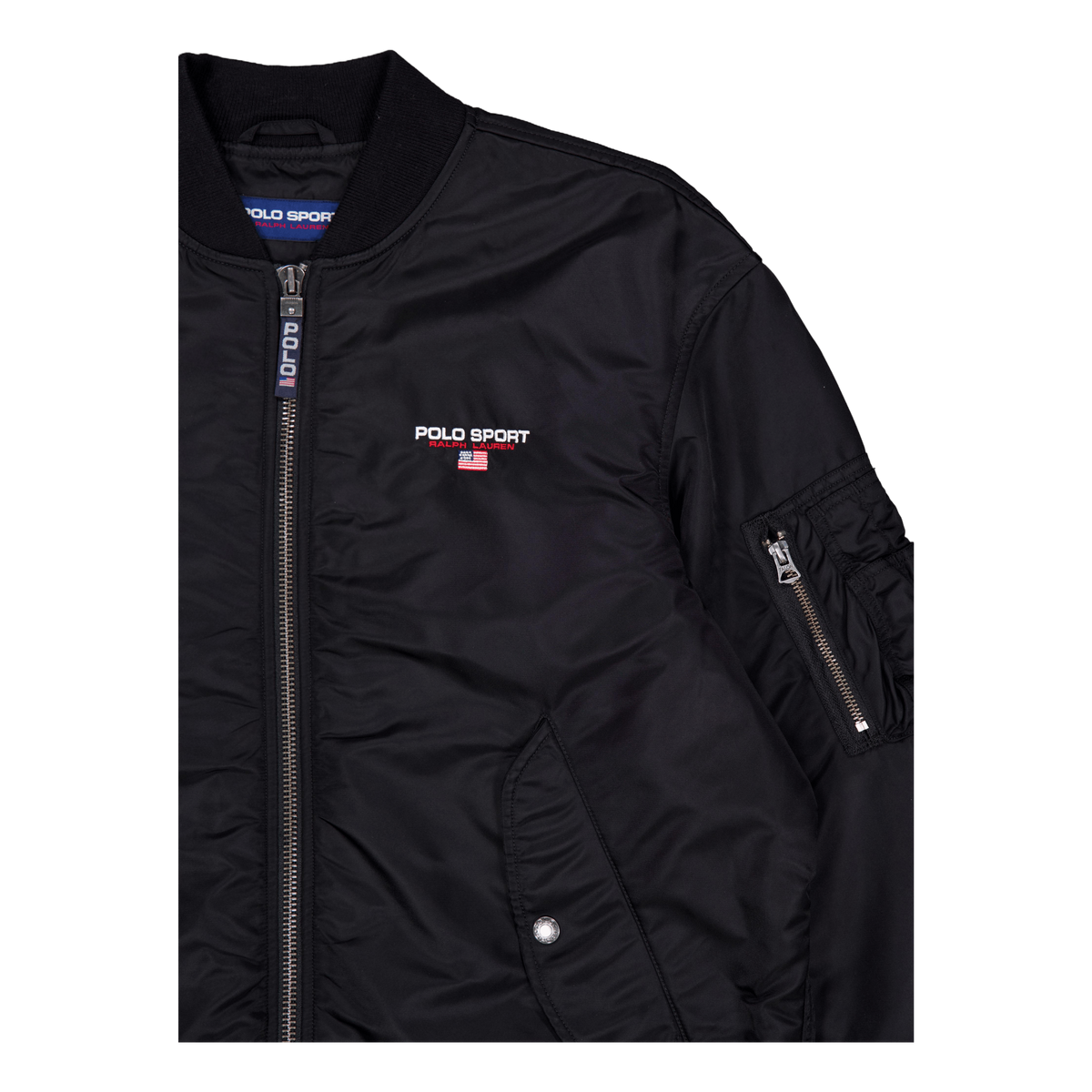 Nylon Twill-polo Sport Ma1 Polo Black