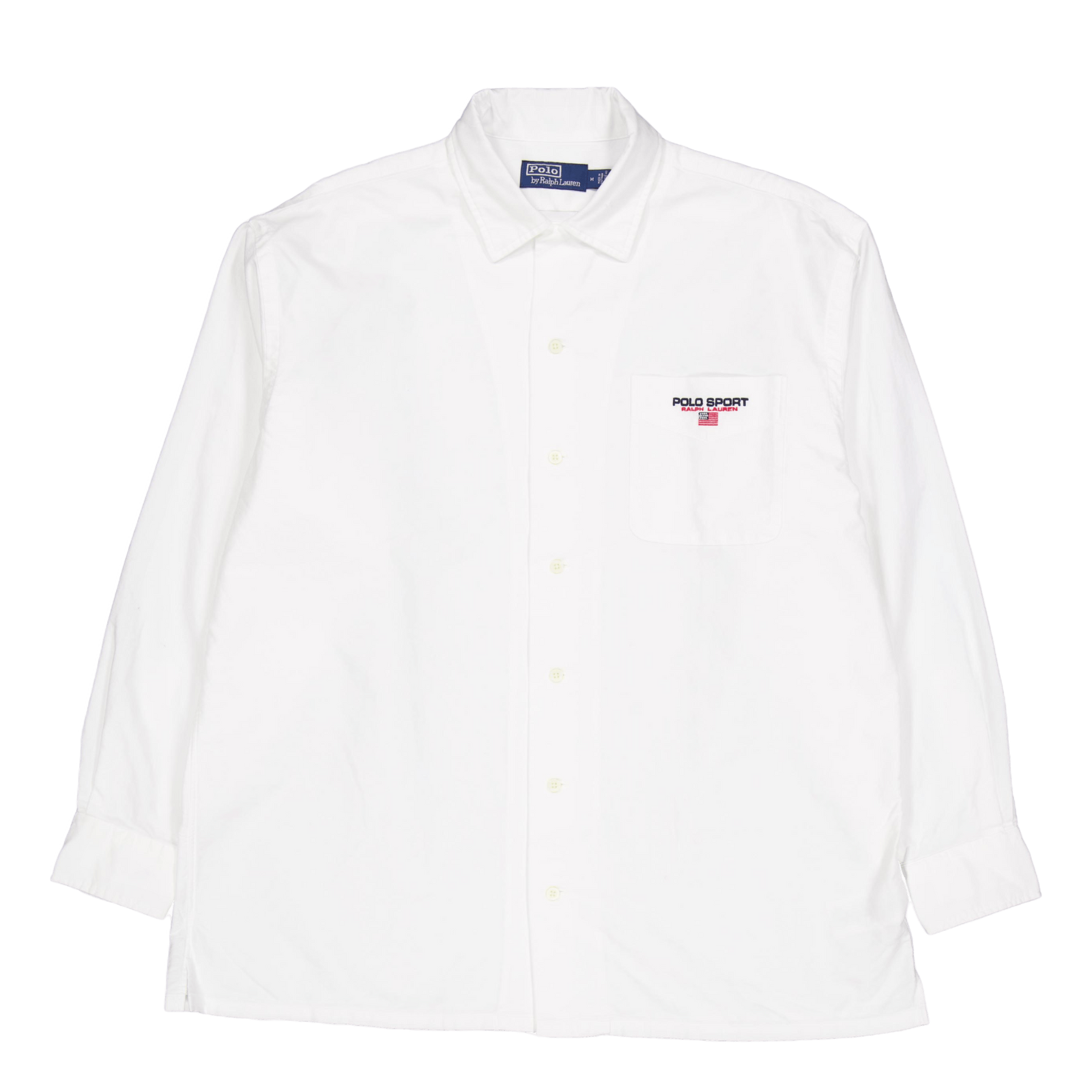 Big Fit Polo Sport Oxford Camp Shirt White