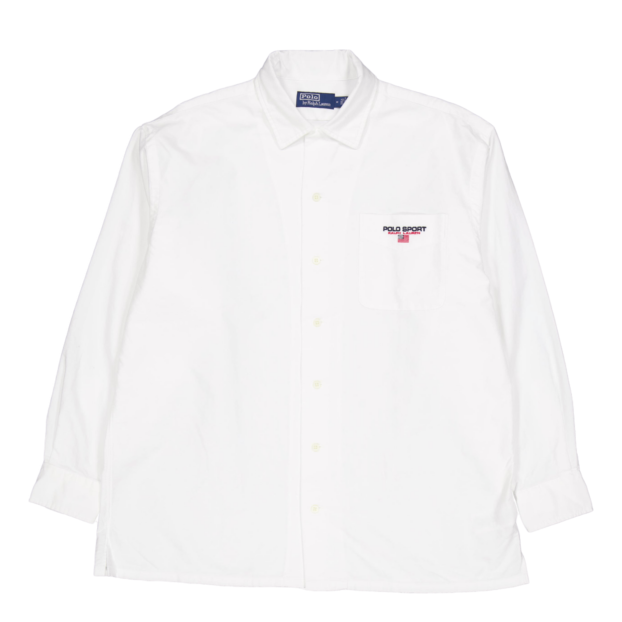 Big Fit Polo Sport Oxford Camp Shirt White