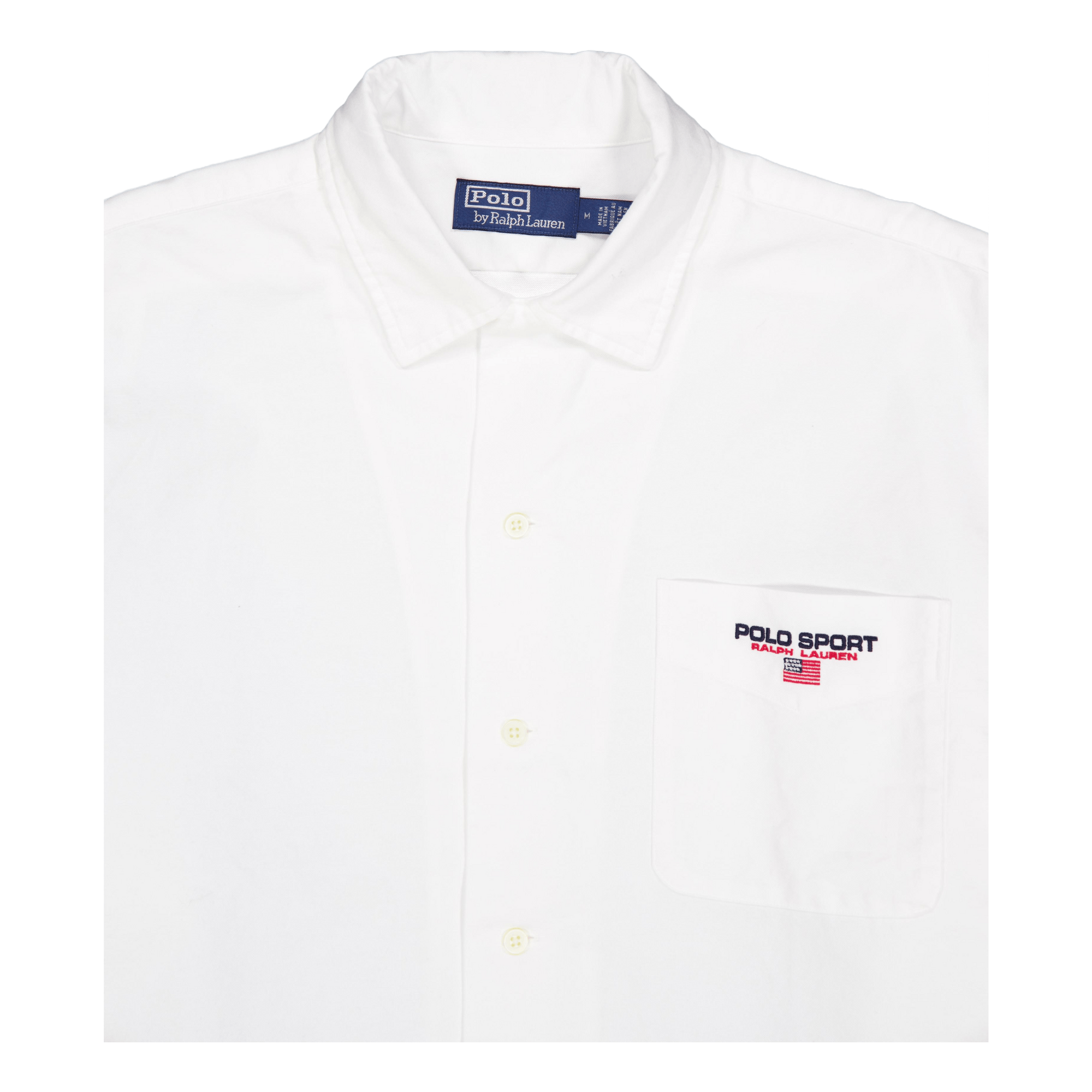 Big Fit Polo Sport Oxford Camp Shirt White