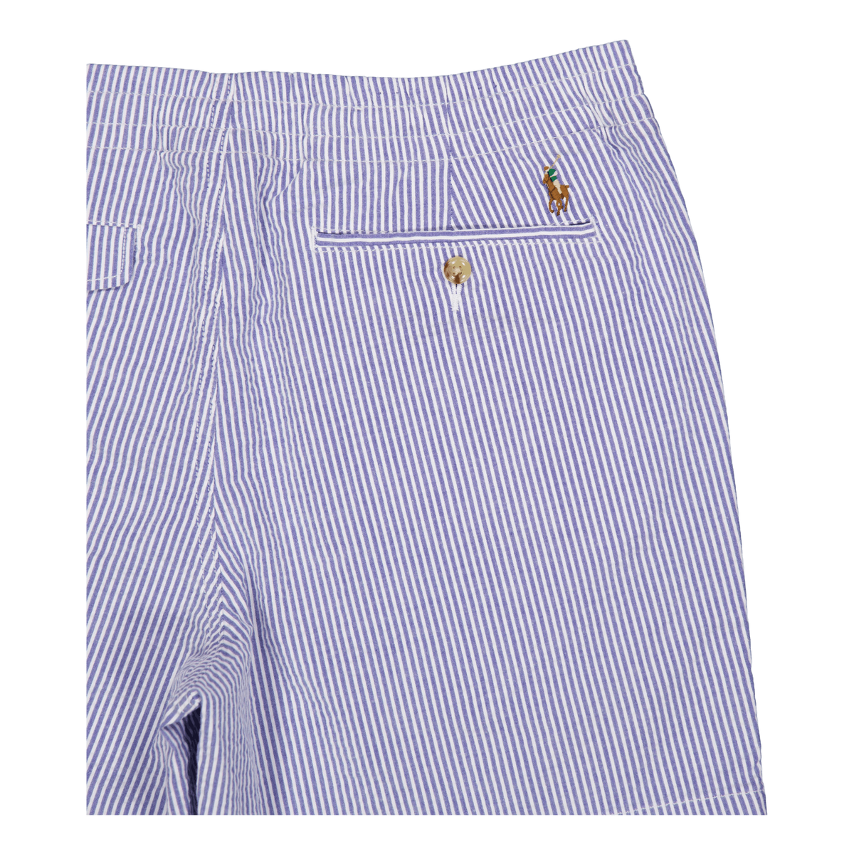 6-Inch Polo Prepster Seersucker Short Blue Seersucker W/Gthc P Emb
