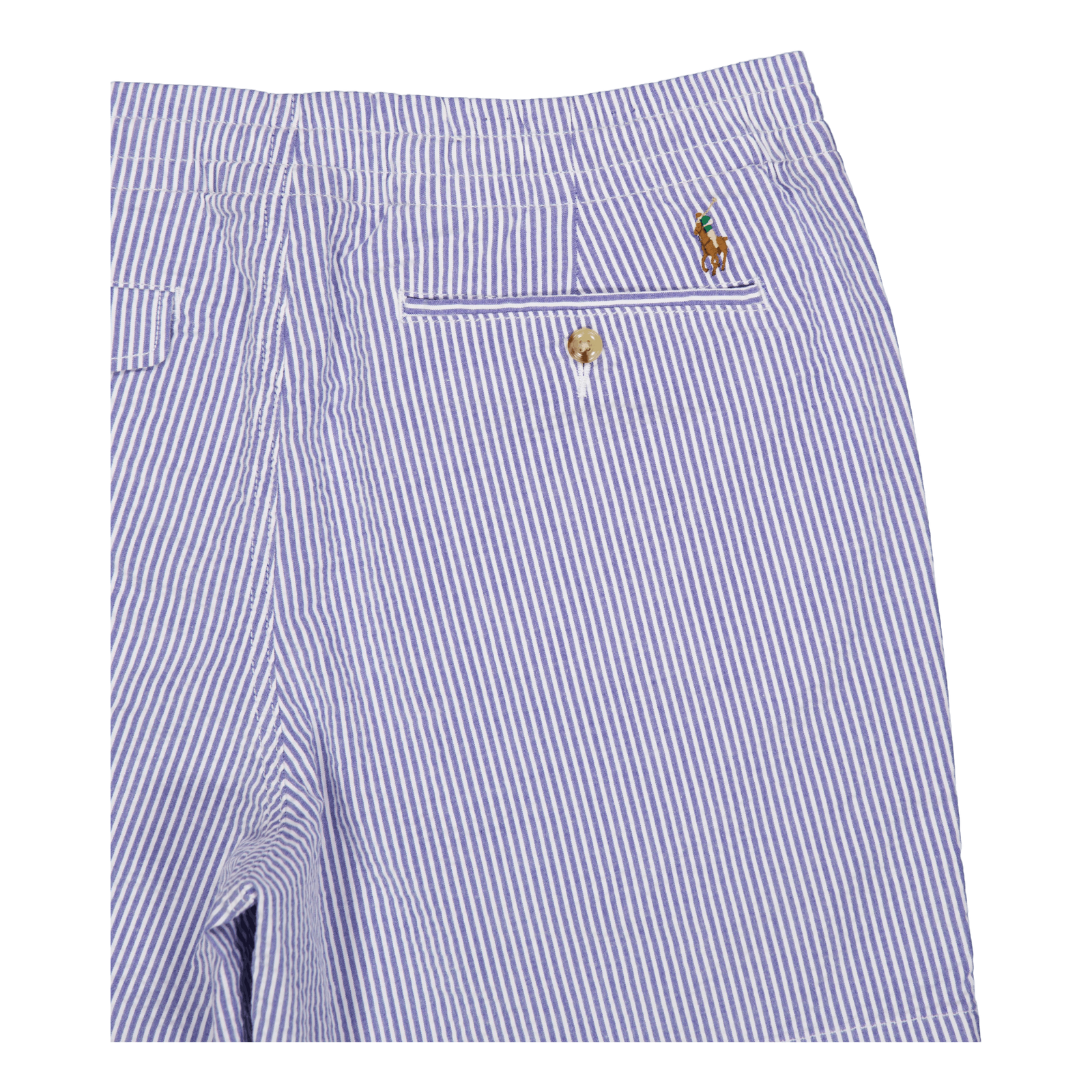 6-Inch Polo Prepster Seersucker Short Blue Seersucker W/Gthc P Emb