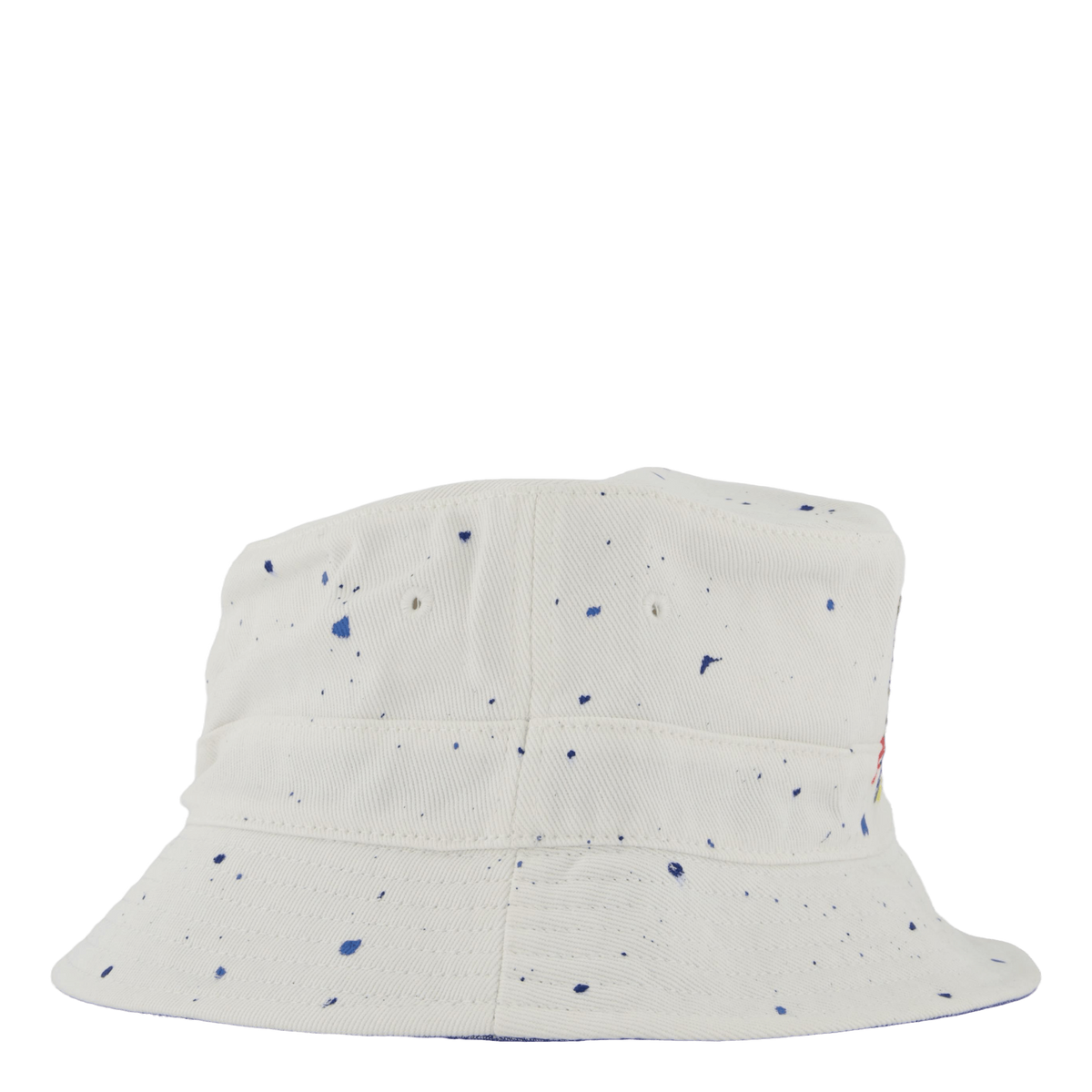 Polo Bear Paint-Splatter Bucket Hat White