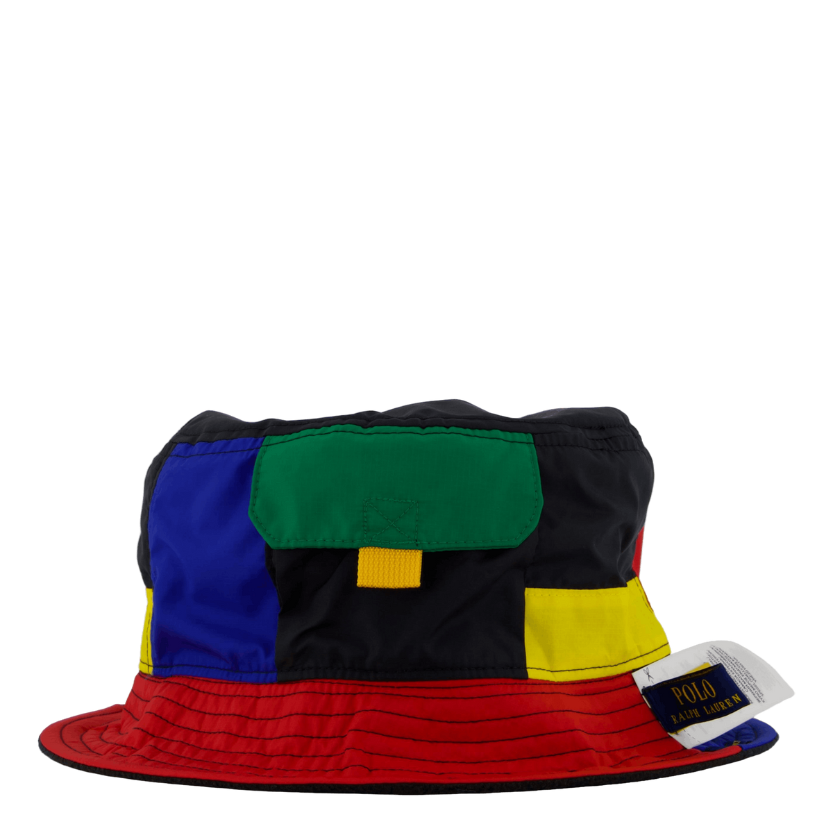 Reversible Color-Blocked Bucket Hat Sapphire Star / Polo Black