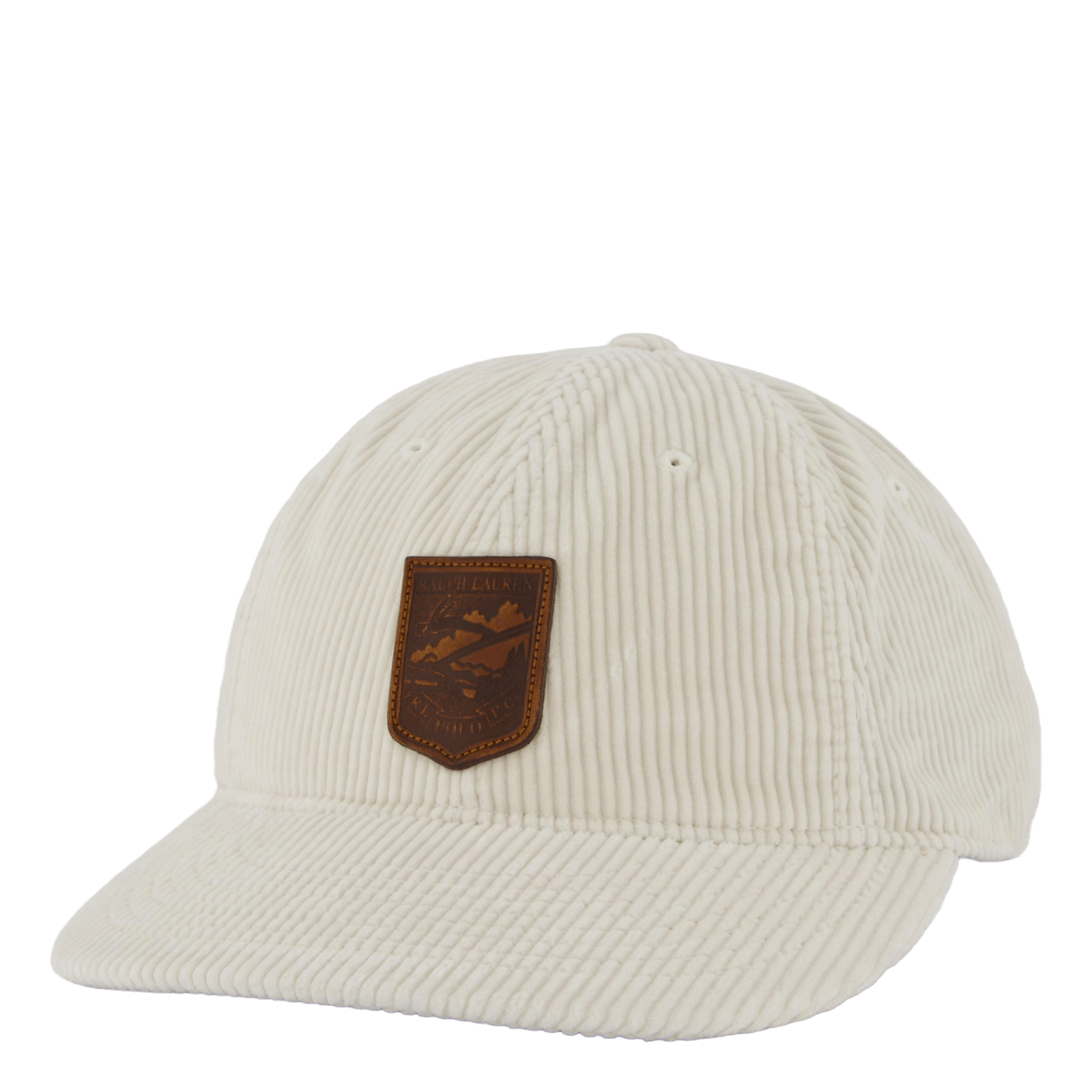 Logo-Patch Corduroy Ball Cap Antique Cream