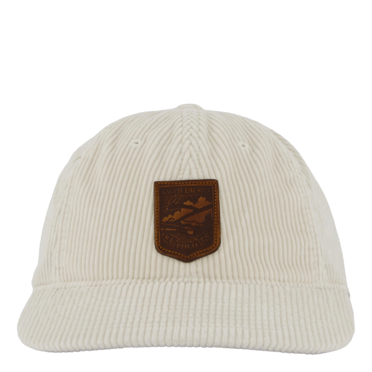 Logo-Patch Corduroy Ball Cap Antique Cream