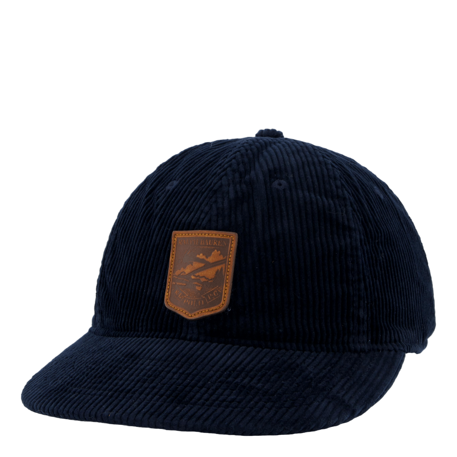 Logo-Patch Corduroy Ball Cap Aviator Navy