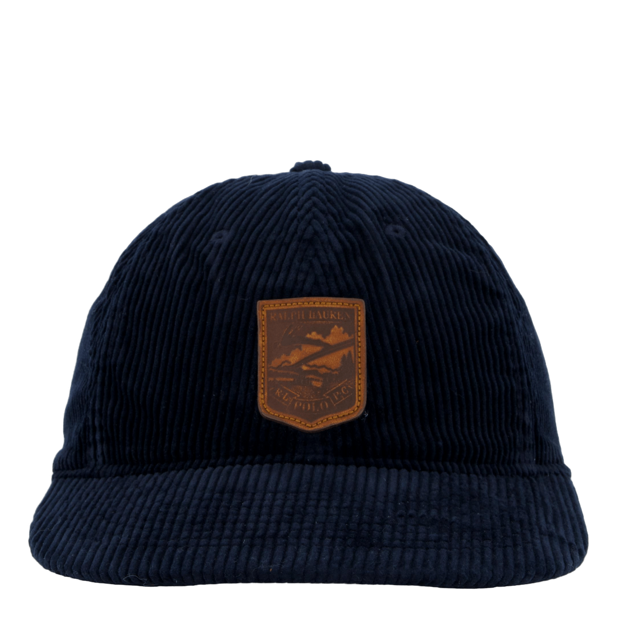Logo-Patch Corduroy Ball Cap Aviator Navy