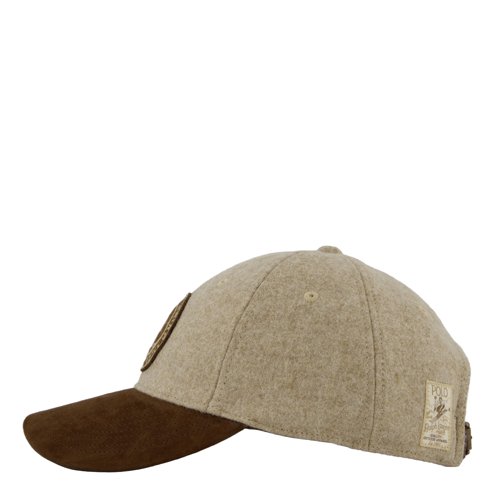 Suede-Bill Wool Twill Ball Cap Oatmeal