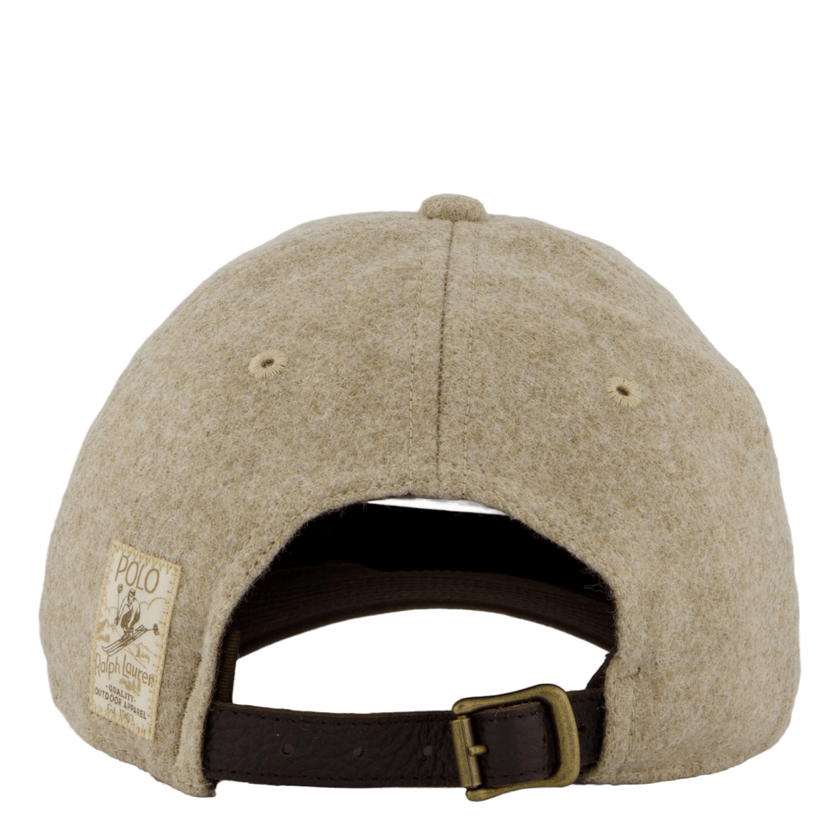 Suede-Bill Wool Twill Ball Cap Oatmeal