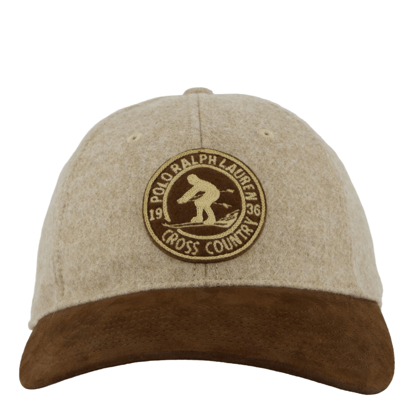 Suede-Bill Wool Twill Ball Cap Oatmeal