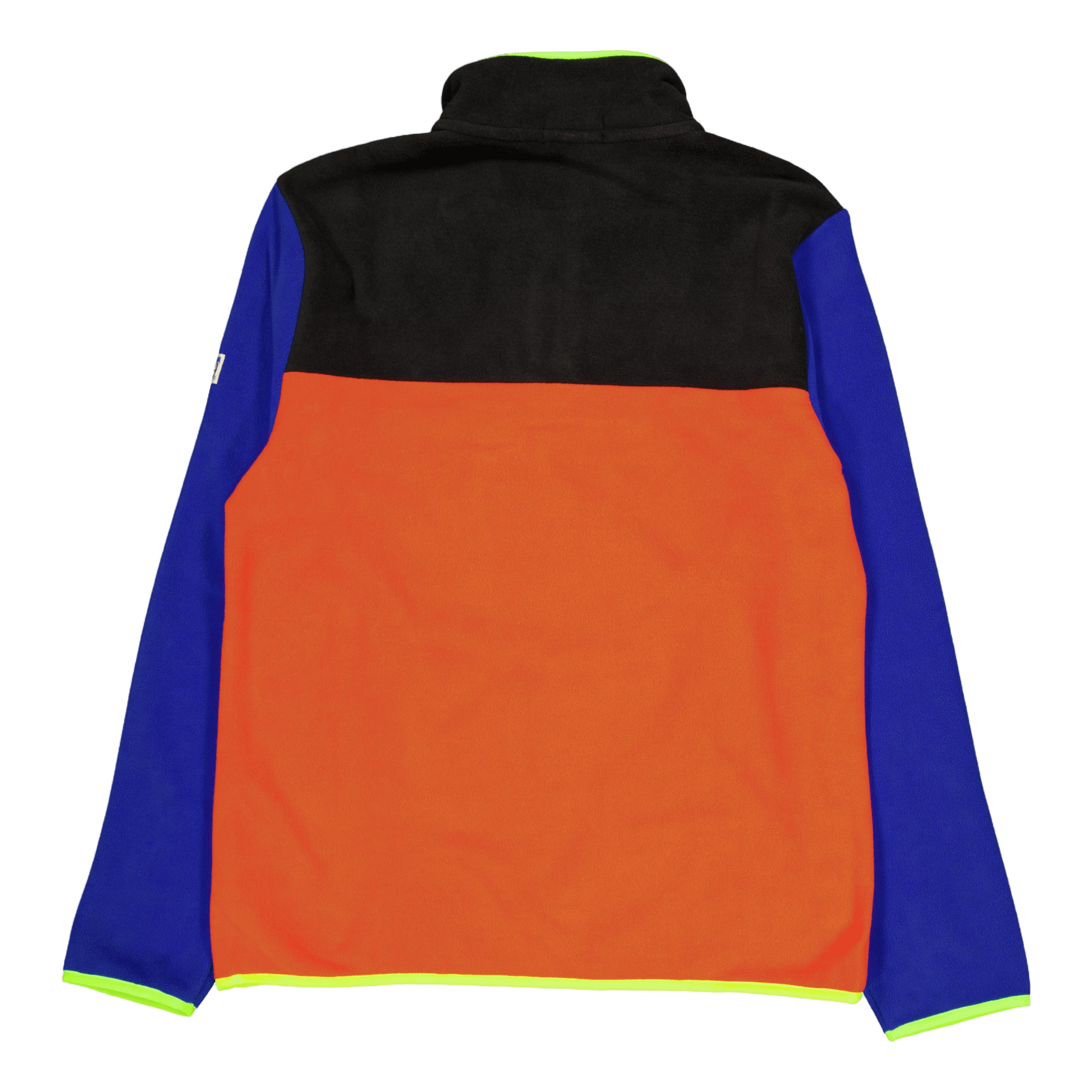Color-Blocked Brushed Fleece Pullover Elite Orange Multi
