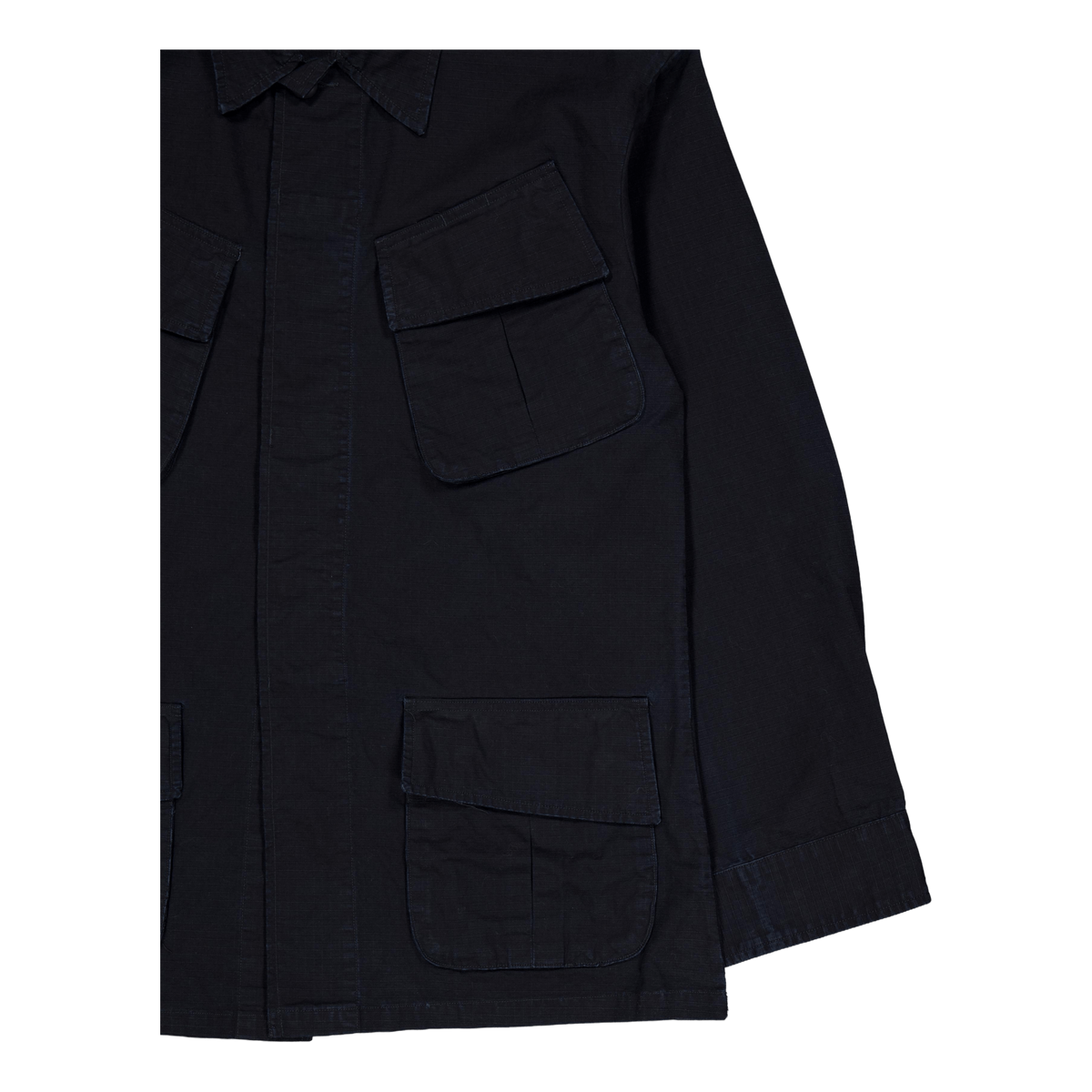 Classic Fit Ripstop Utility Shirt Polo Black