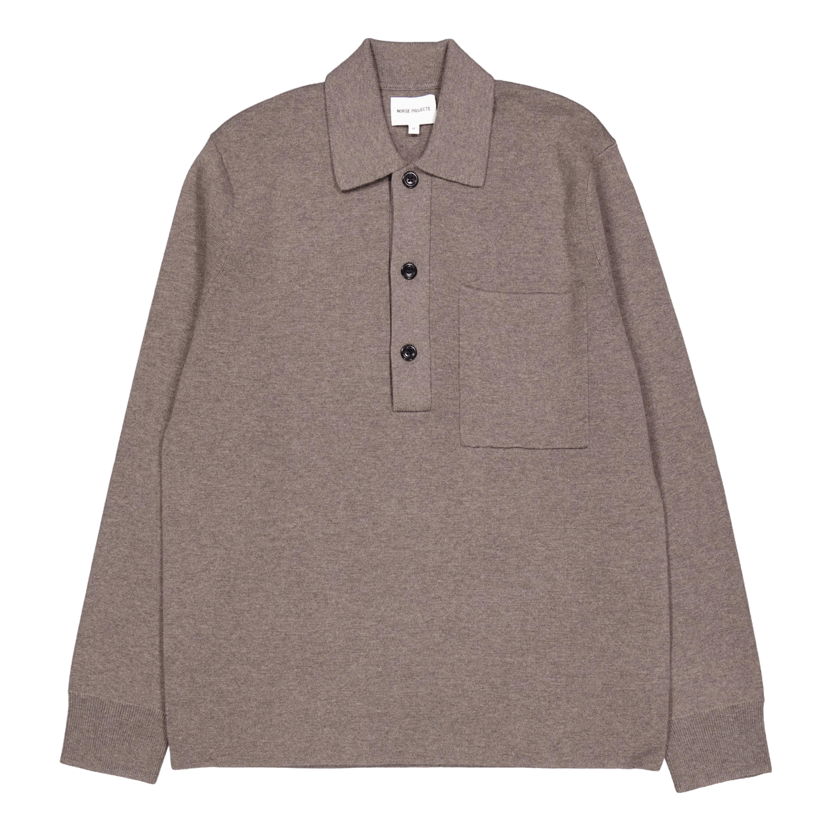 Kian Merino Cotton Milano Polo Warm Grey