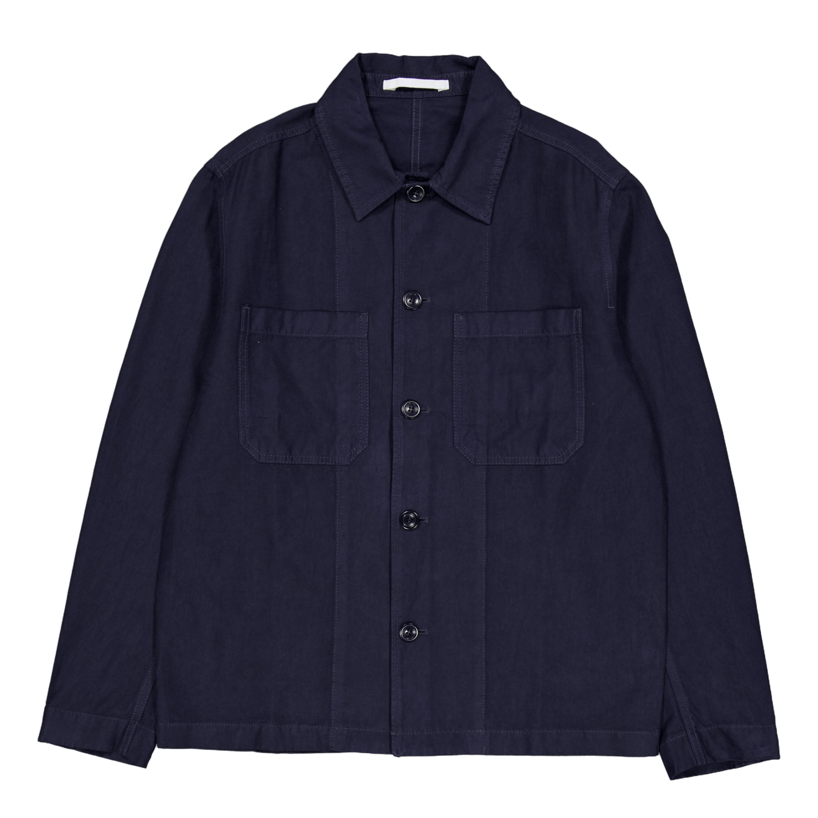 Tyge Cotton Linen Overshirt Dark Navy
