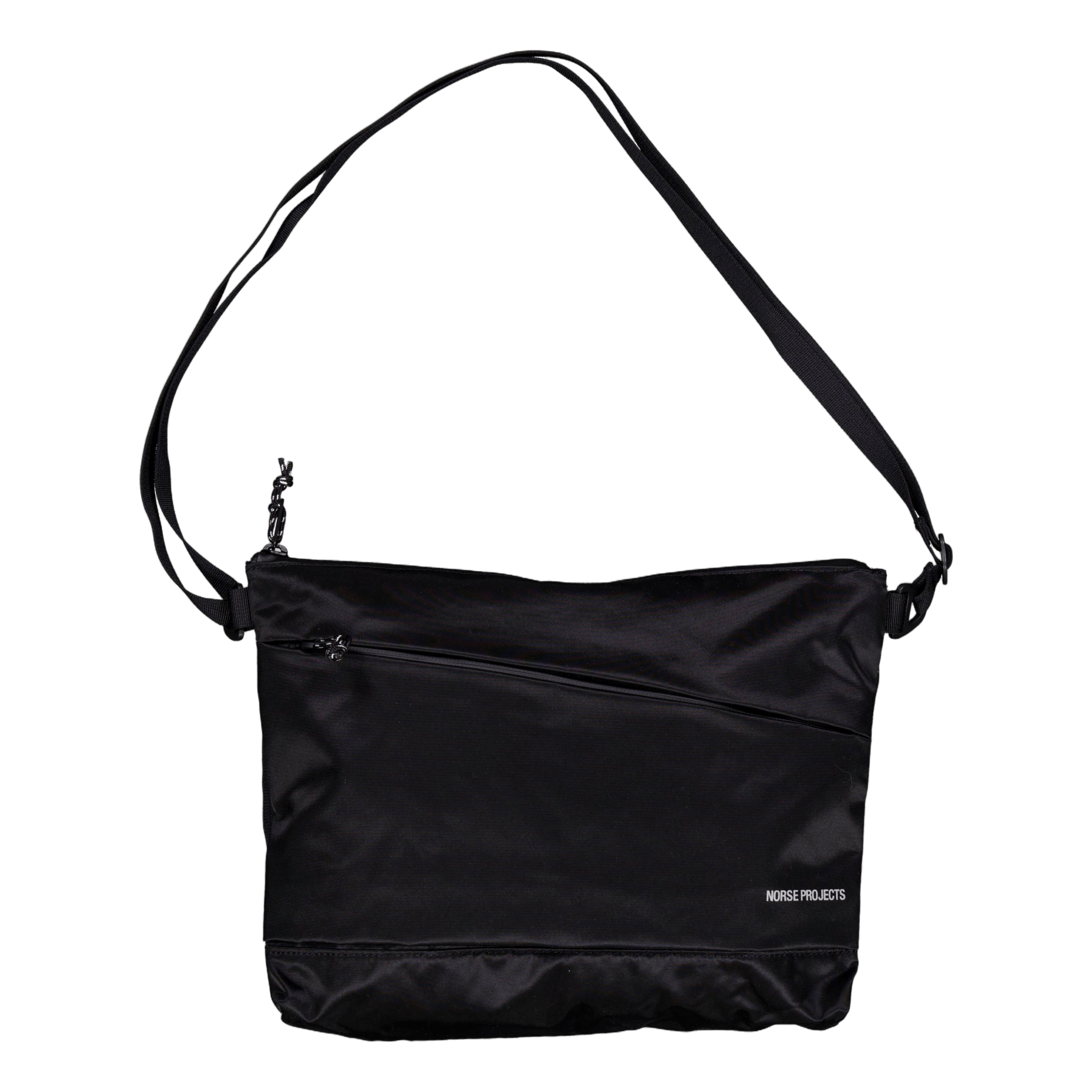 Recycled Nylon Shoulder Bag Black