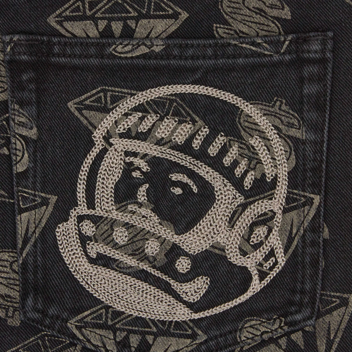 Diamonds & Dollars Denim Pants Black