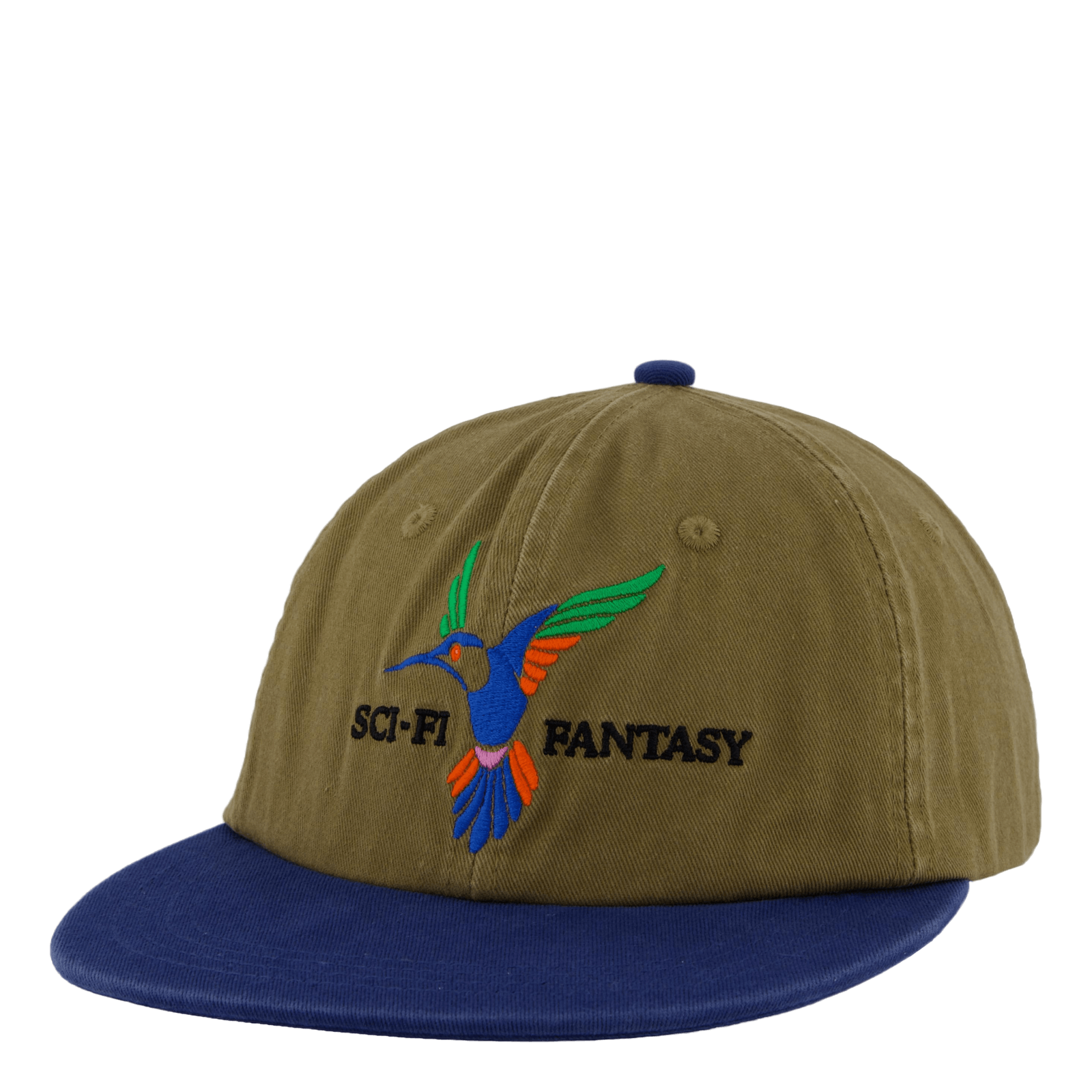 Humming Bird Hat Olive/navy