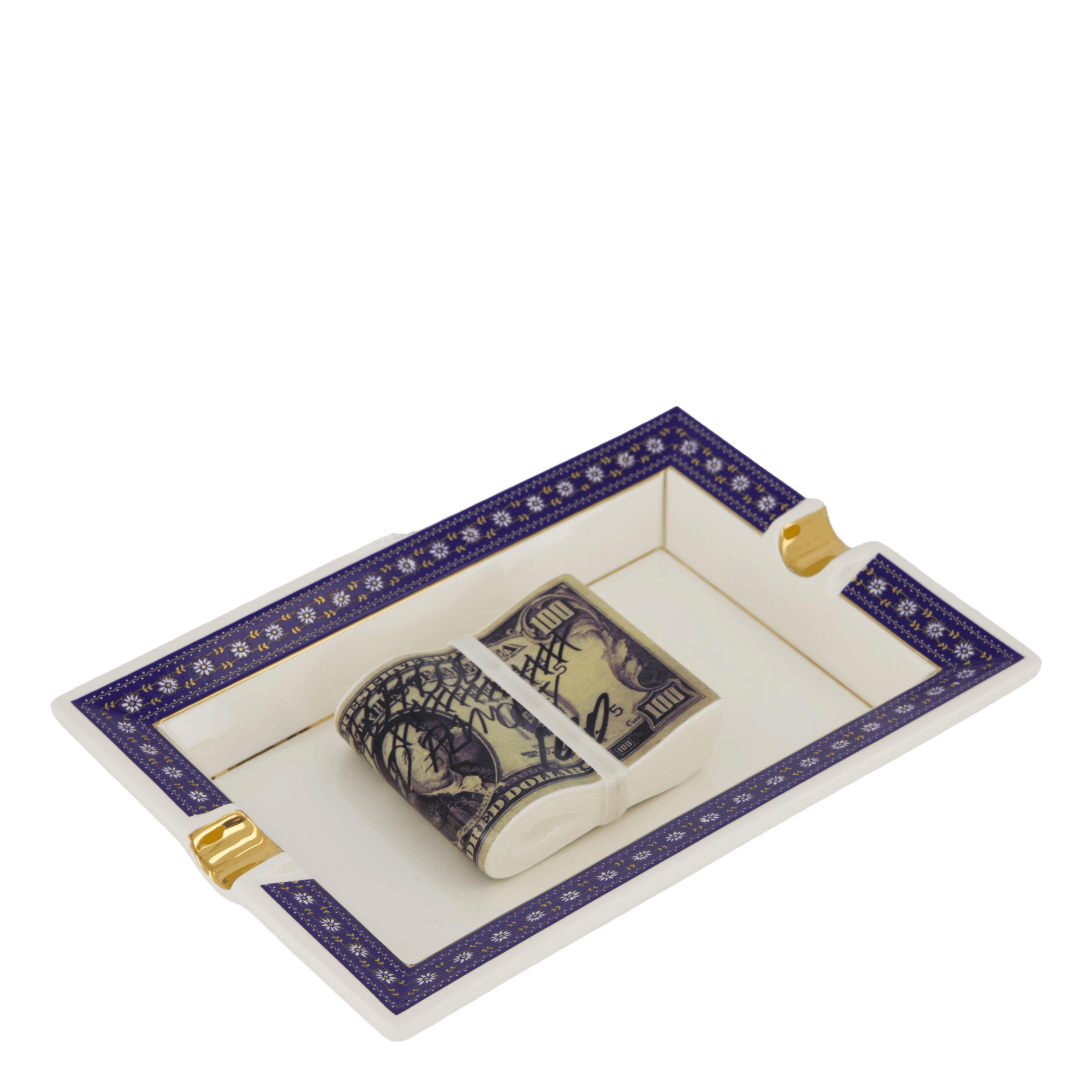Square Incense Tray Navy