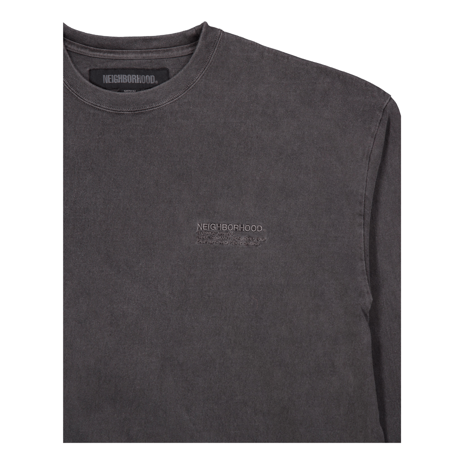 Pigment Dyed Crewneck Ls Black