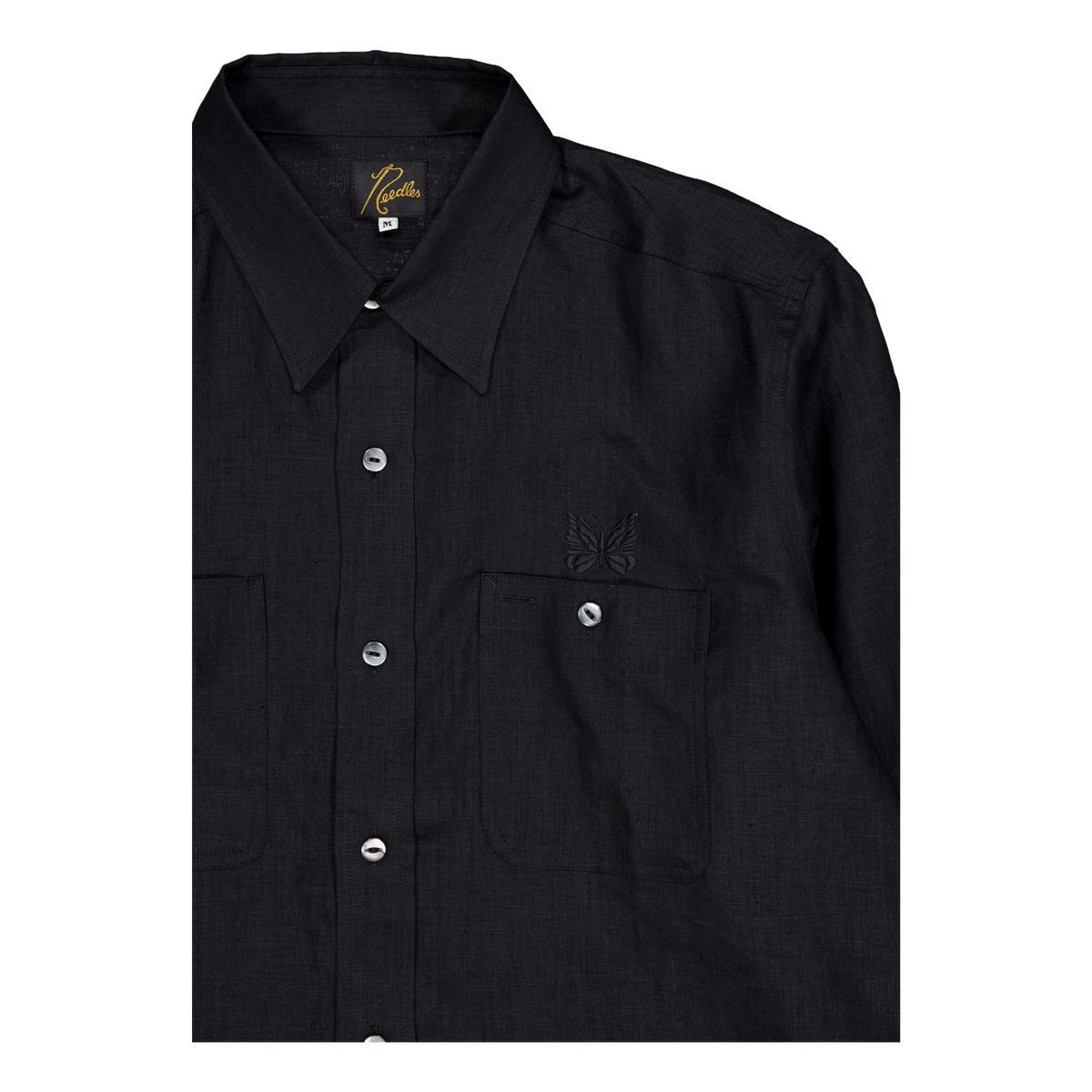 Needles Work Shirt - Linen Can D-black