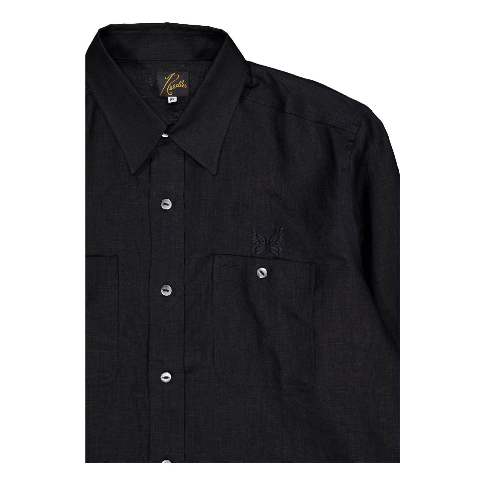 Needles Work Shirt - Linen Can D-black