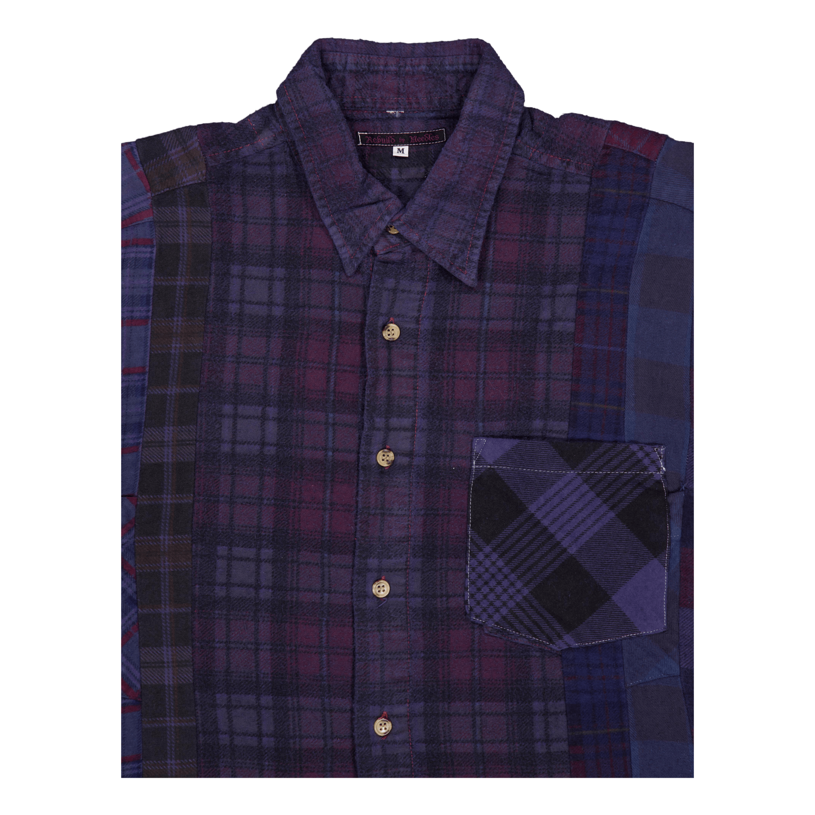 Rebuild By Needles Flannel Shi D-purple