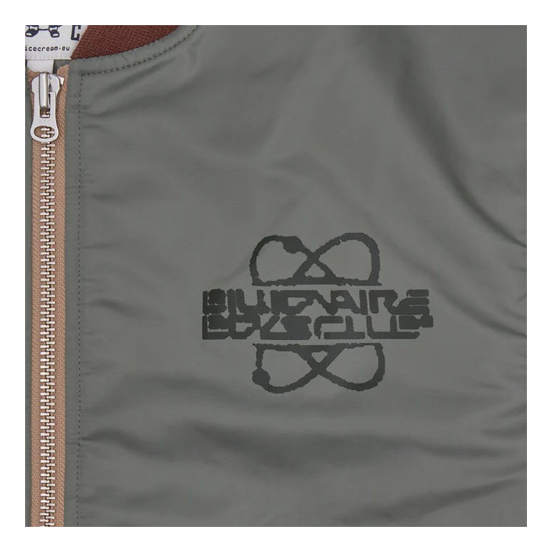 Nylon Shell Bomber Jacket Olive