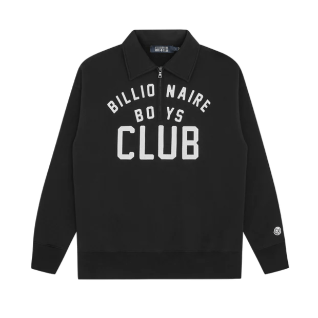 Collared Half Zip Sweater Black