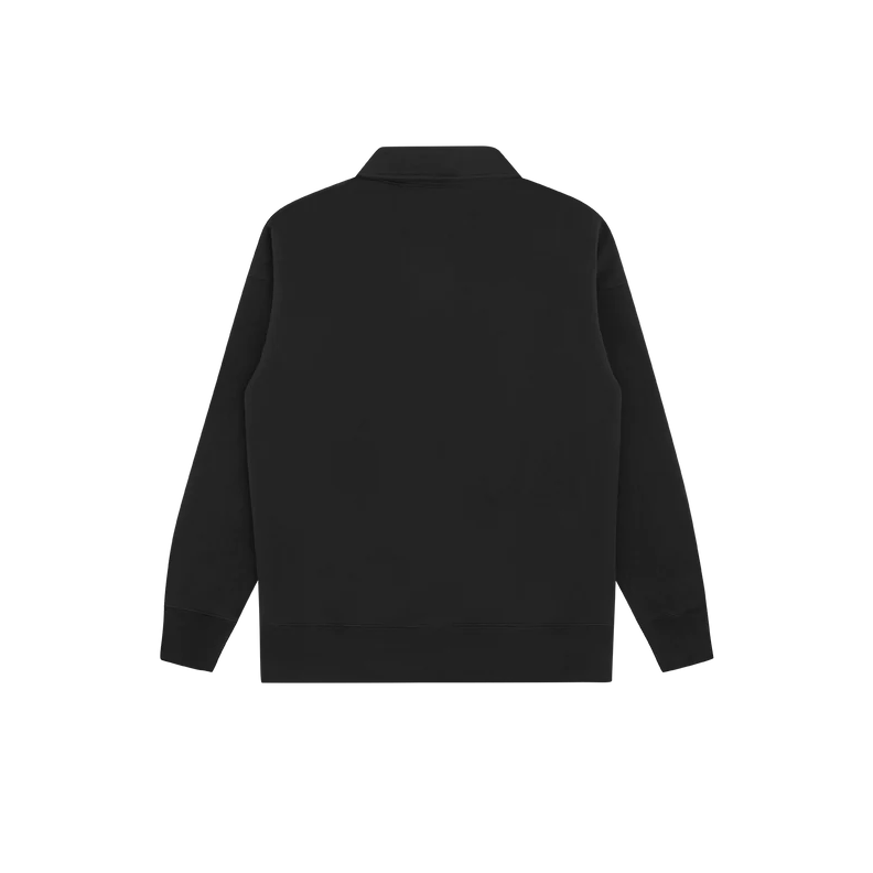 Collared Half Zip Sweater Black