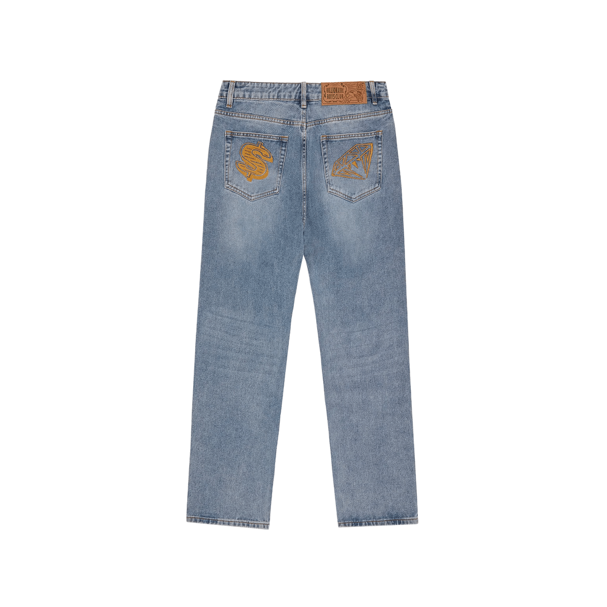 Diamond & Dollar Embroidered D Stonewash Blue